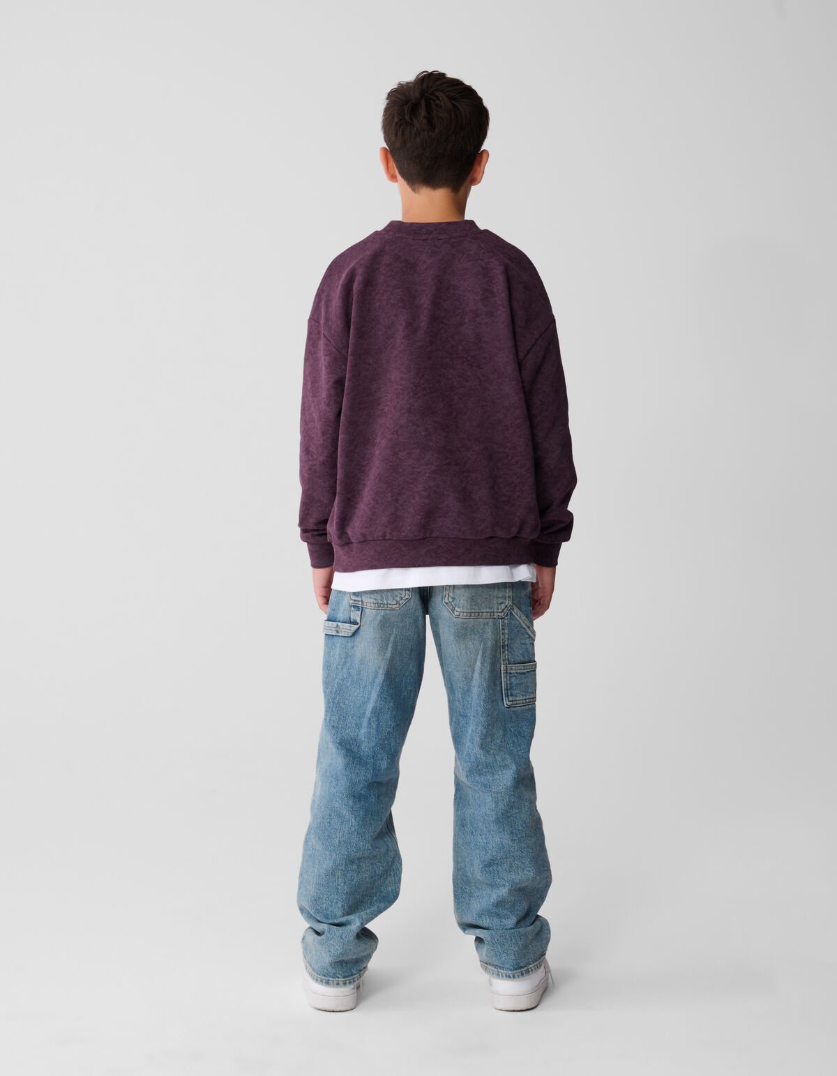 Connect Artwork Sweater Donkerrood SHOEBY BOYS