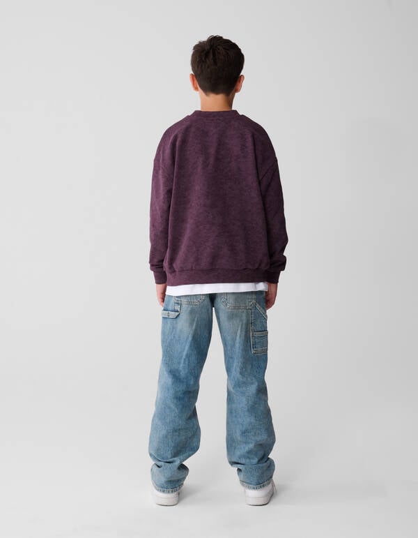 Connect Artwork Sweater Donkerrood SHOEBY BOYS