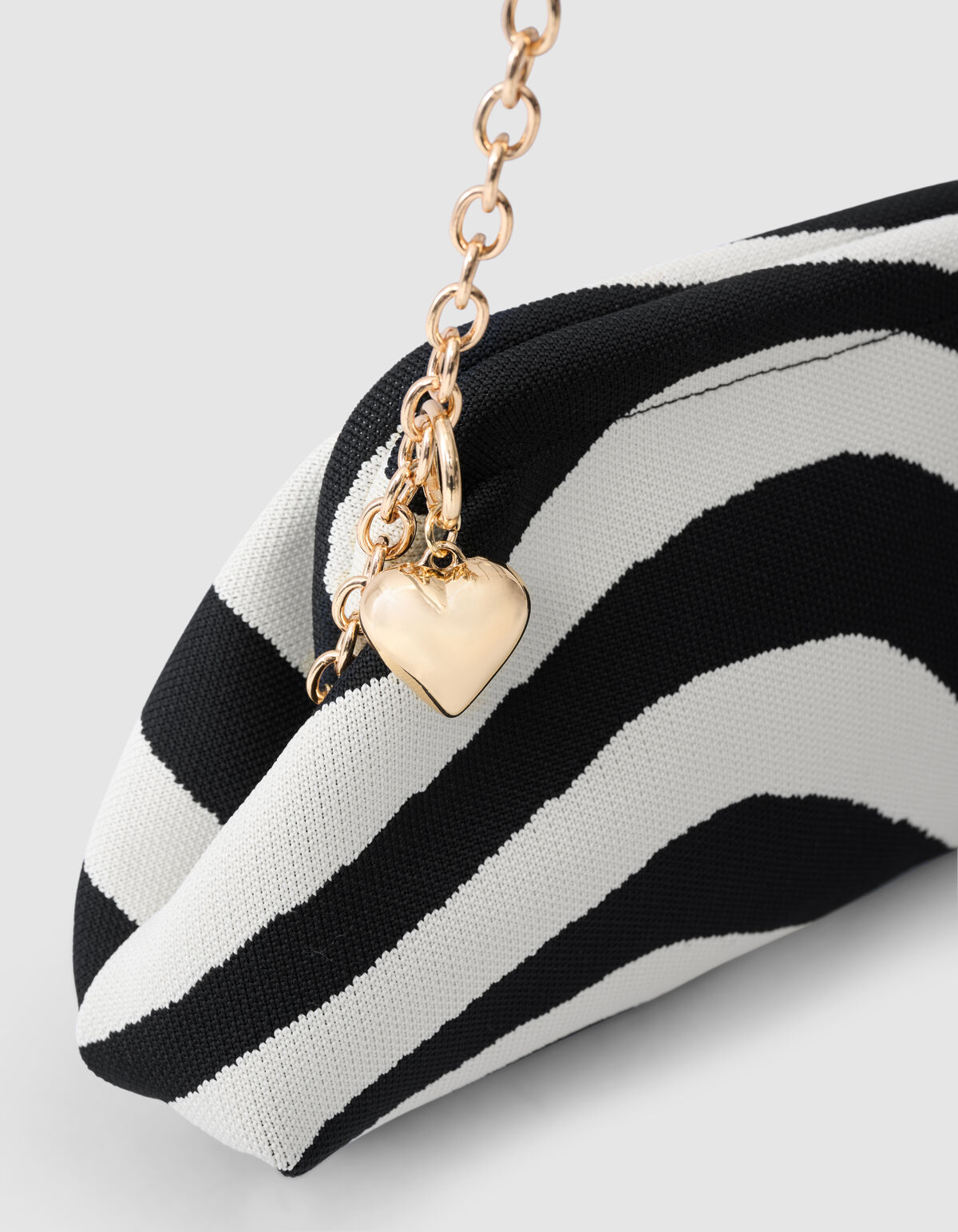 Knitted Clutch Tas Zwart/Wit SHOEBY ACCESSOIRES