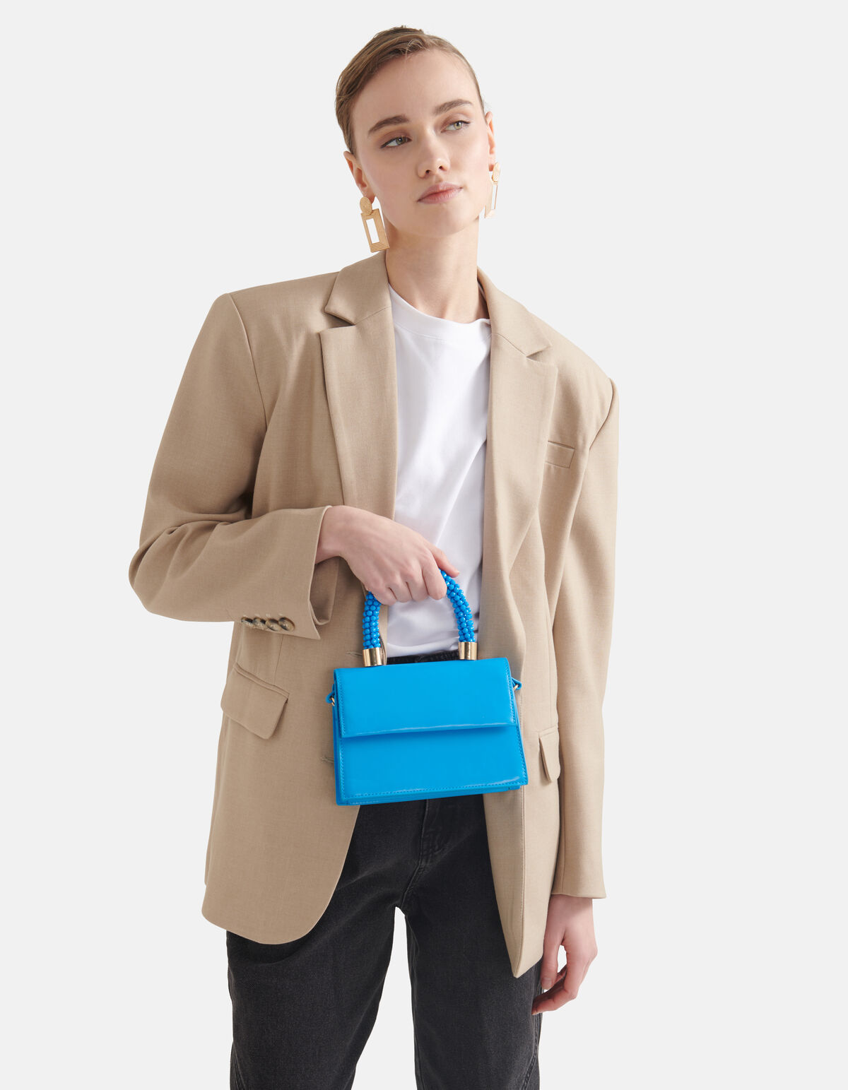 Kralen Mini Tas Blauw SHOEBY ACCESSOIRES