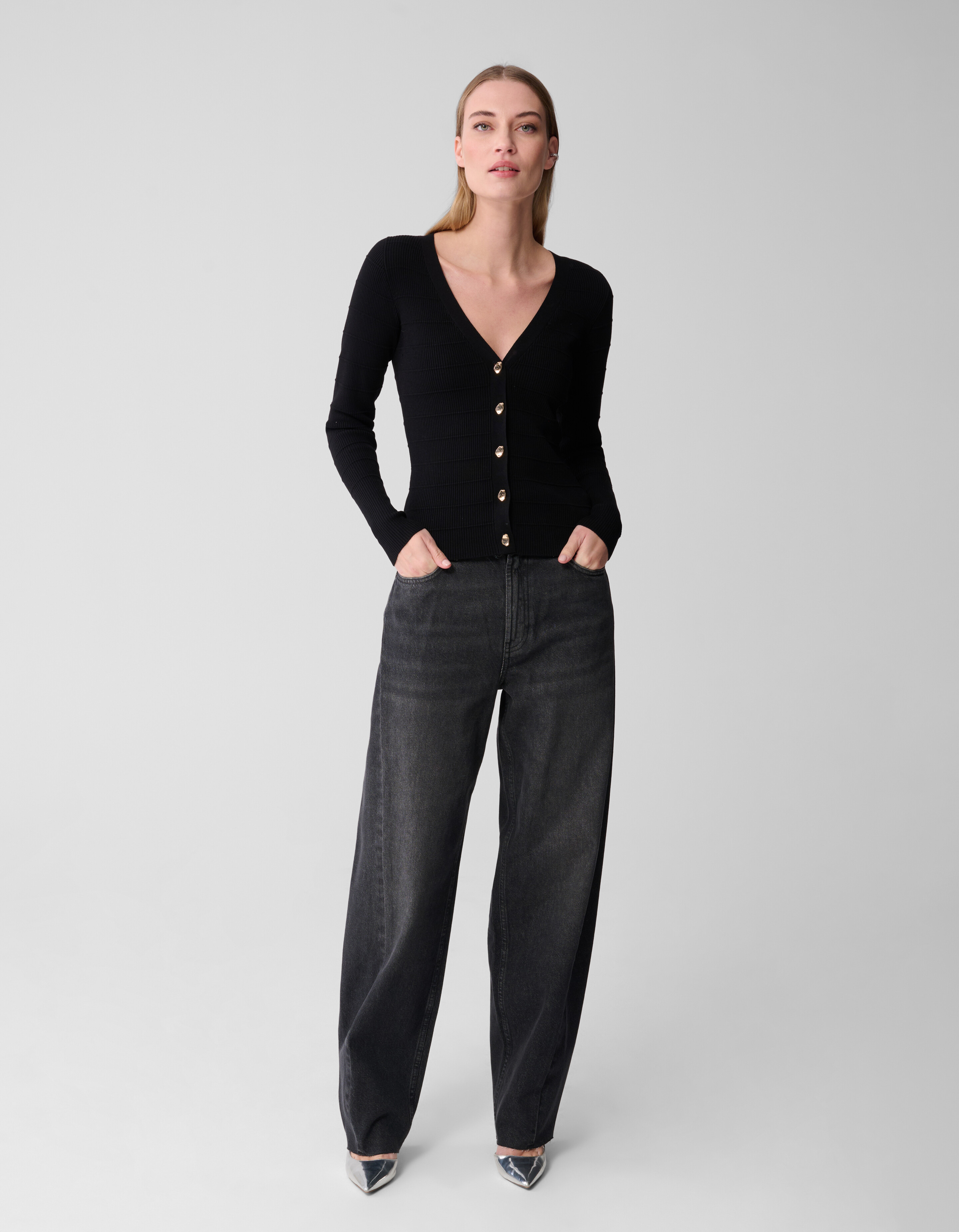 Button Vest Zwart SHOEBY WOMEN
