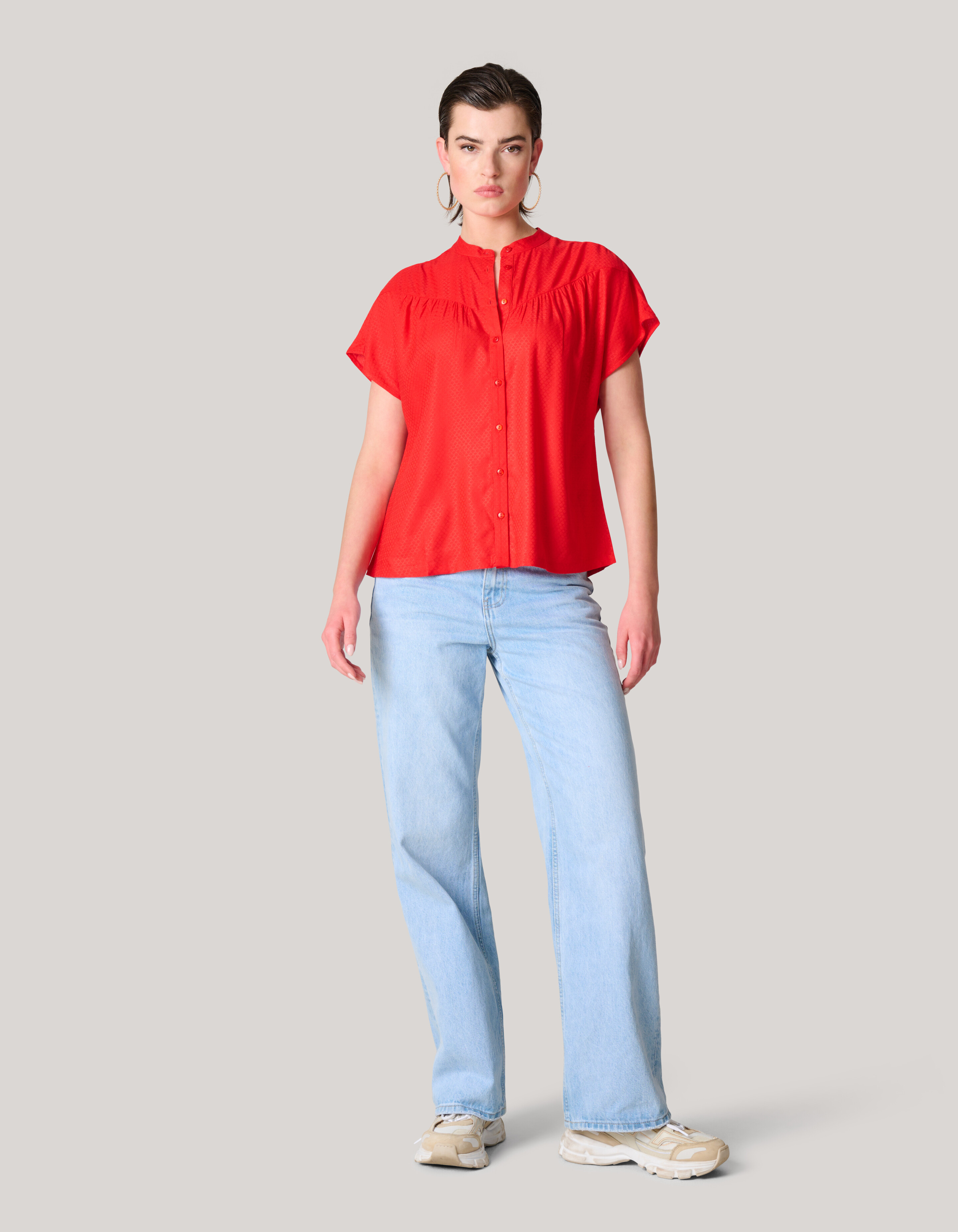 Relaxed Fit Top Rood SHOEBY WOMEN