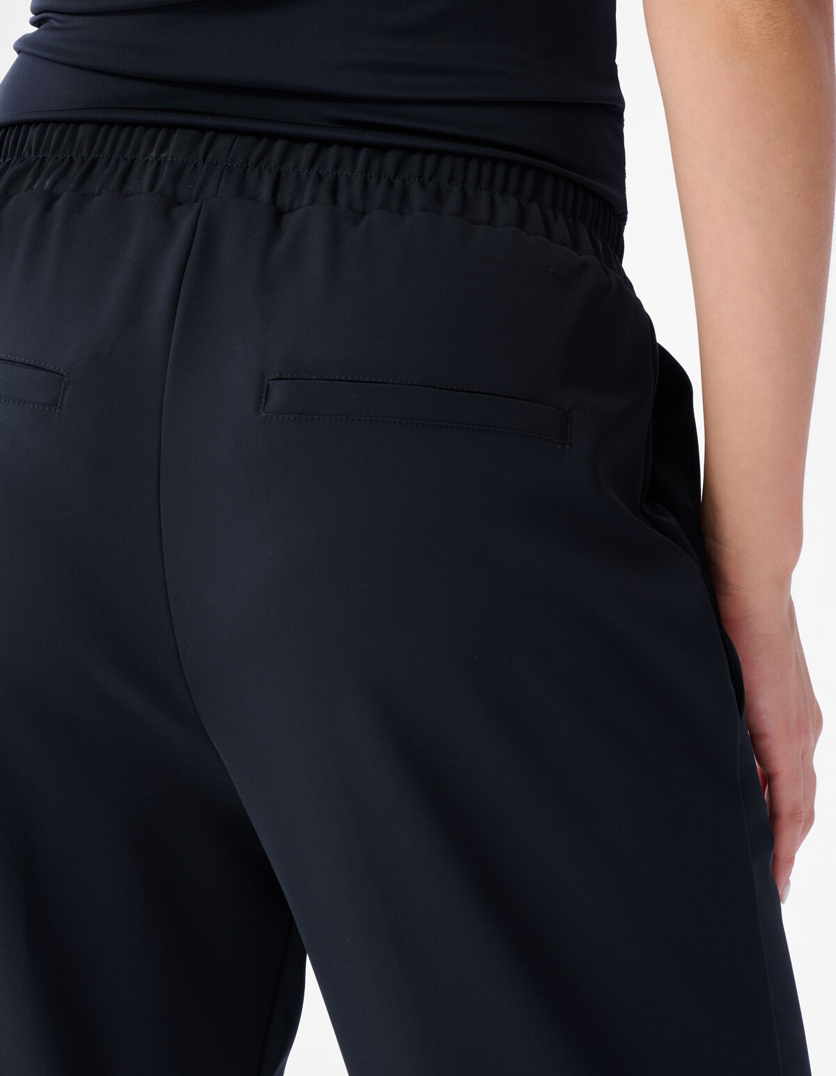 Basic Wide Leg Broek Zwart SHOEBY WOMEN