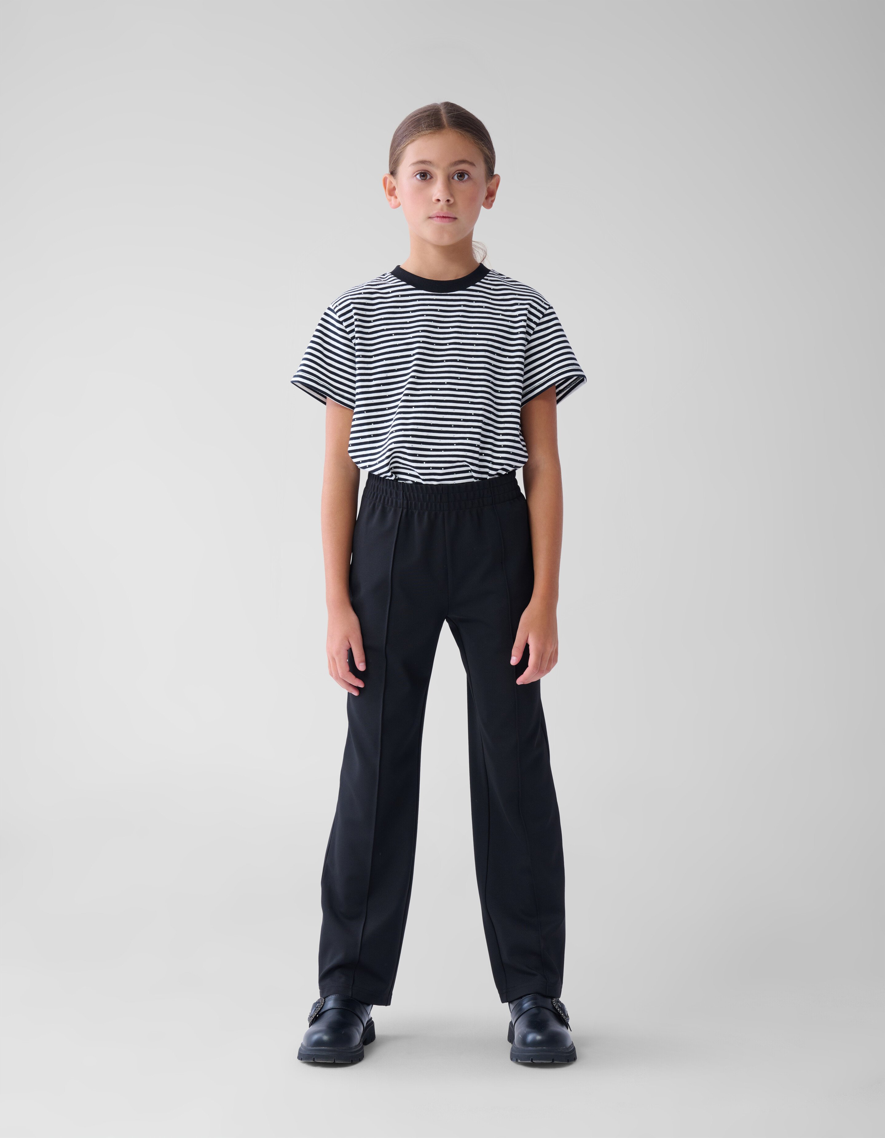 Basis Wide Leg Broek Zwart SHOEBY GIRLS