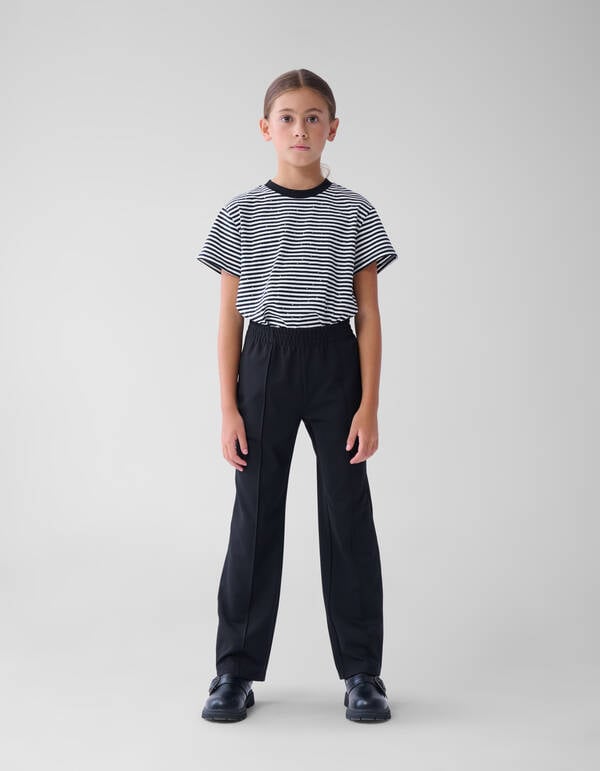 Basis Wide Leg Broek Zwart SHOEBY GIRLS