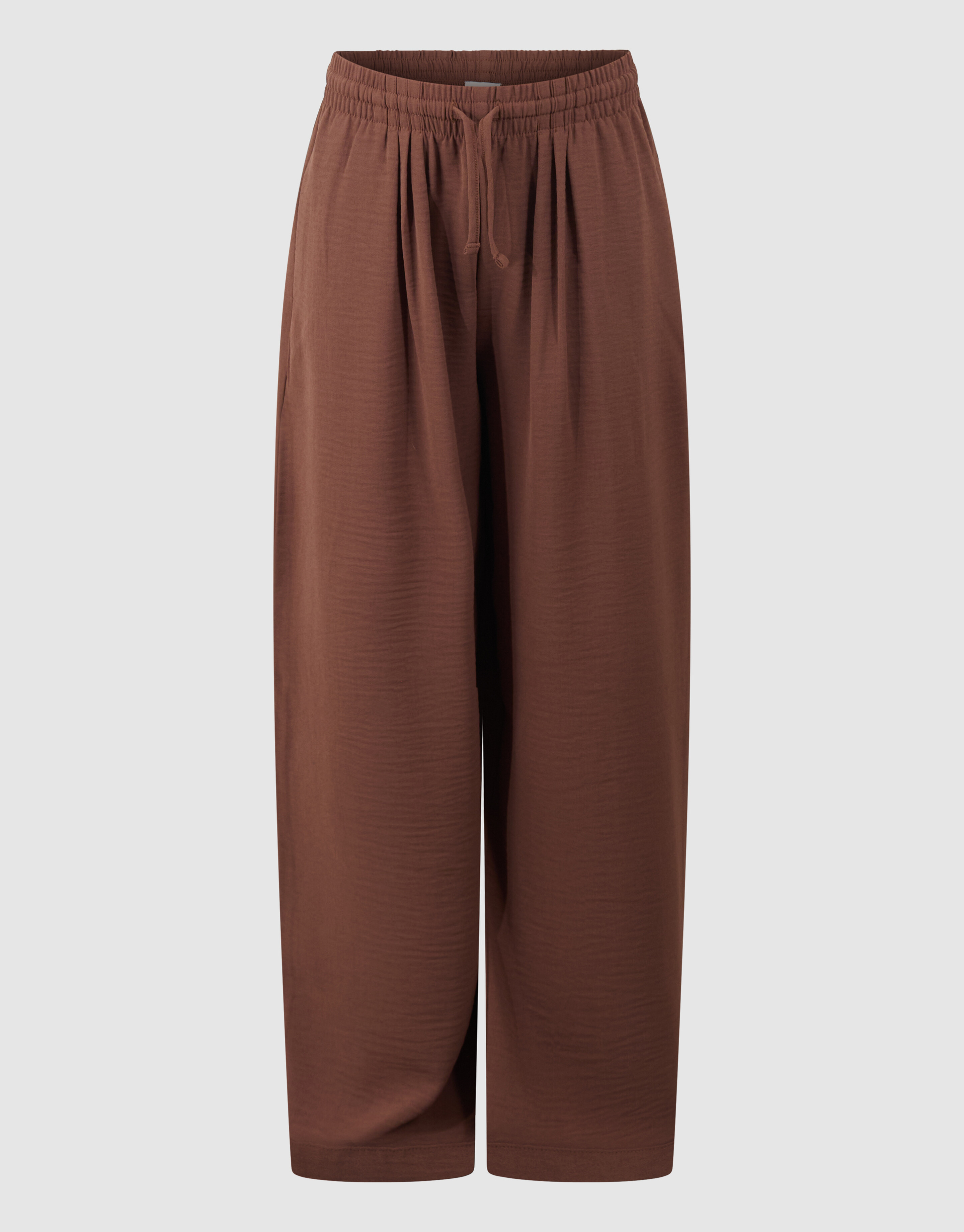 Twist Wide Leg Broek Bruin SHOEBY GIRLS