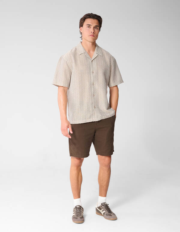 Geweven Overshirt Lichtbruin SHOEBY MEN