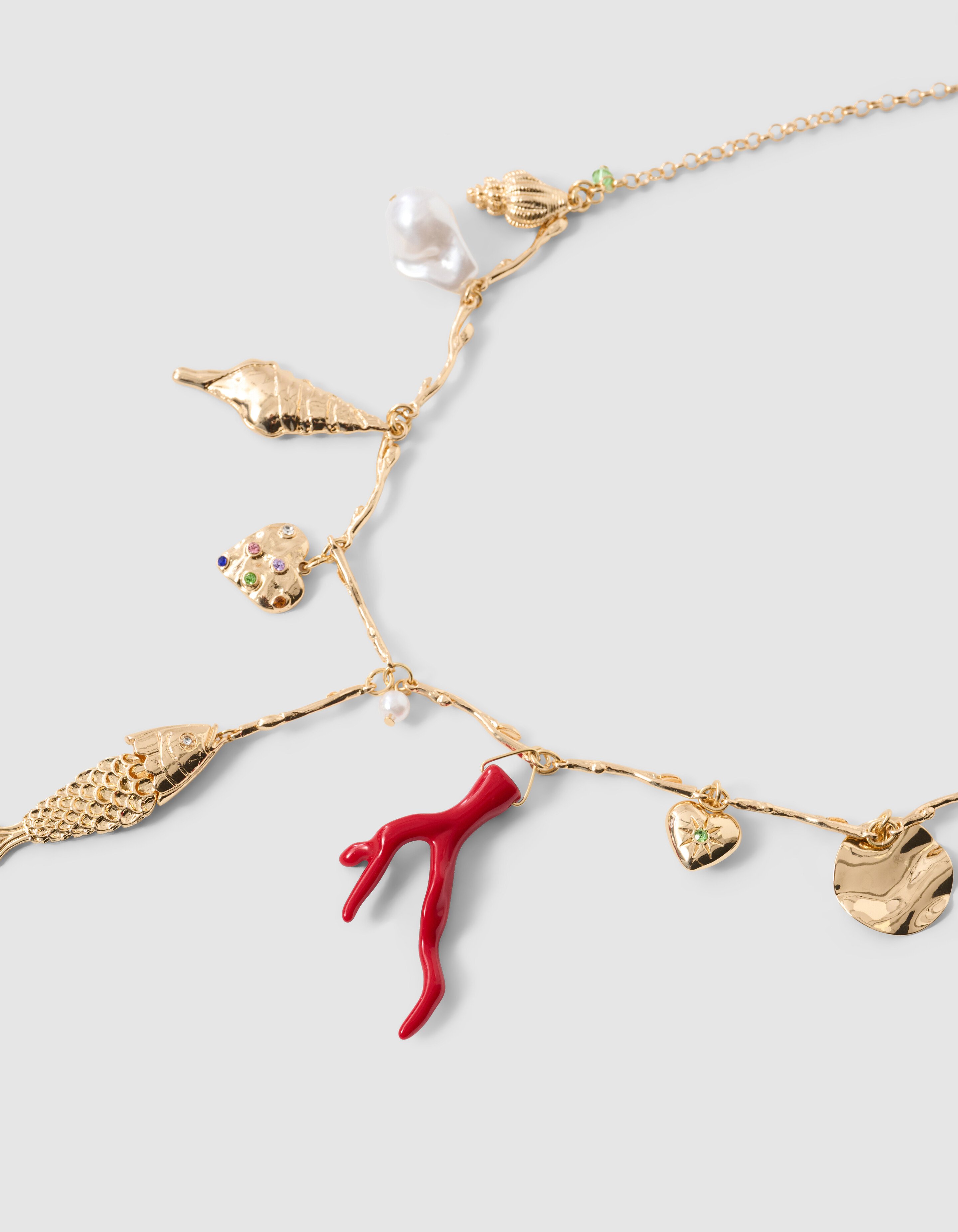Fish Charm Ketting Goud SHOEBY ACCESSOIRES