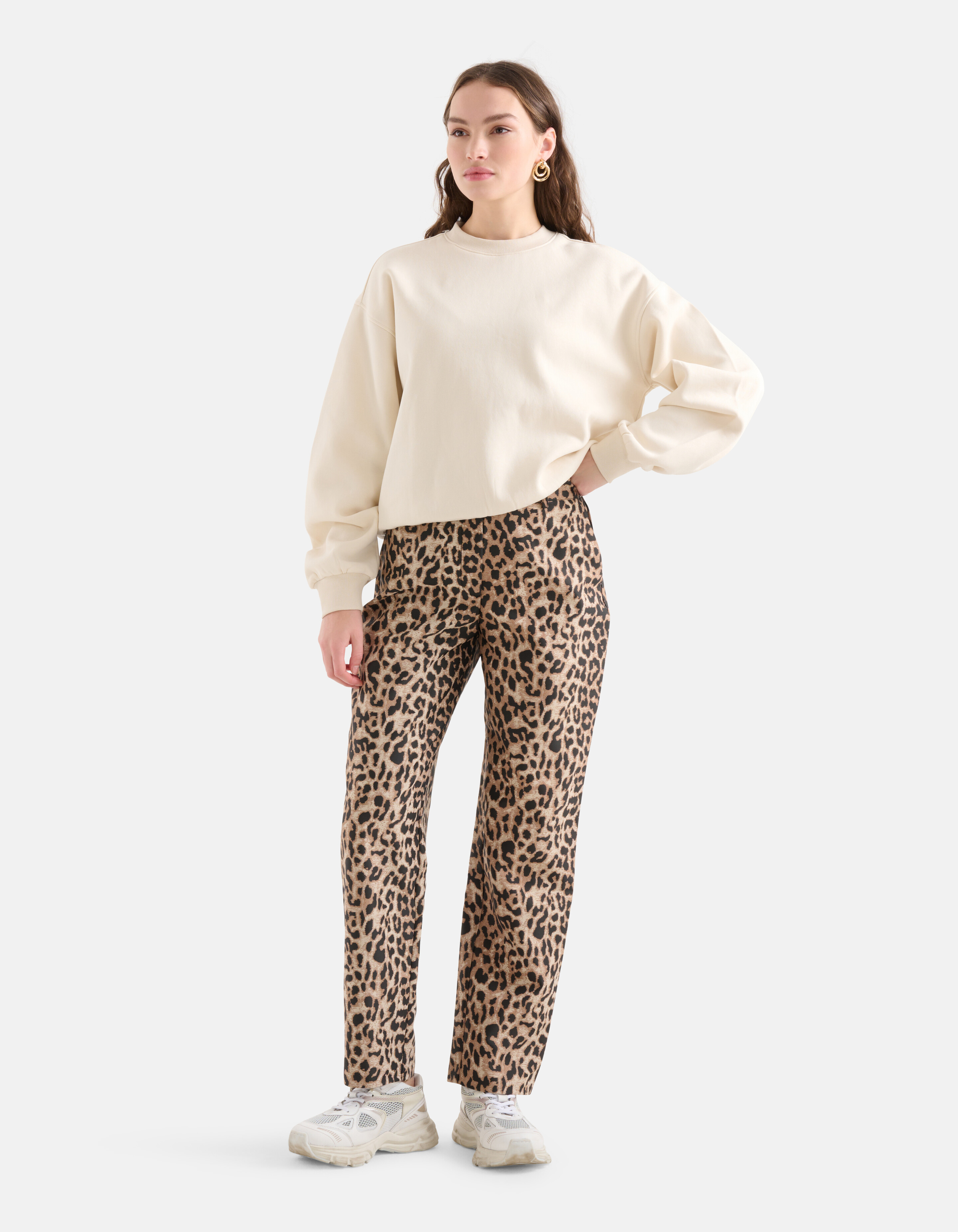 Society Artwork Sweater Beige SHOEBY WOMEN