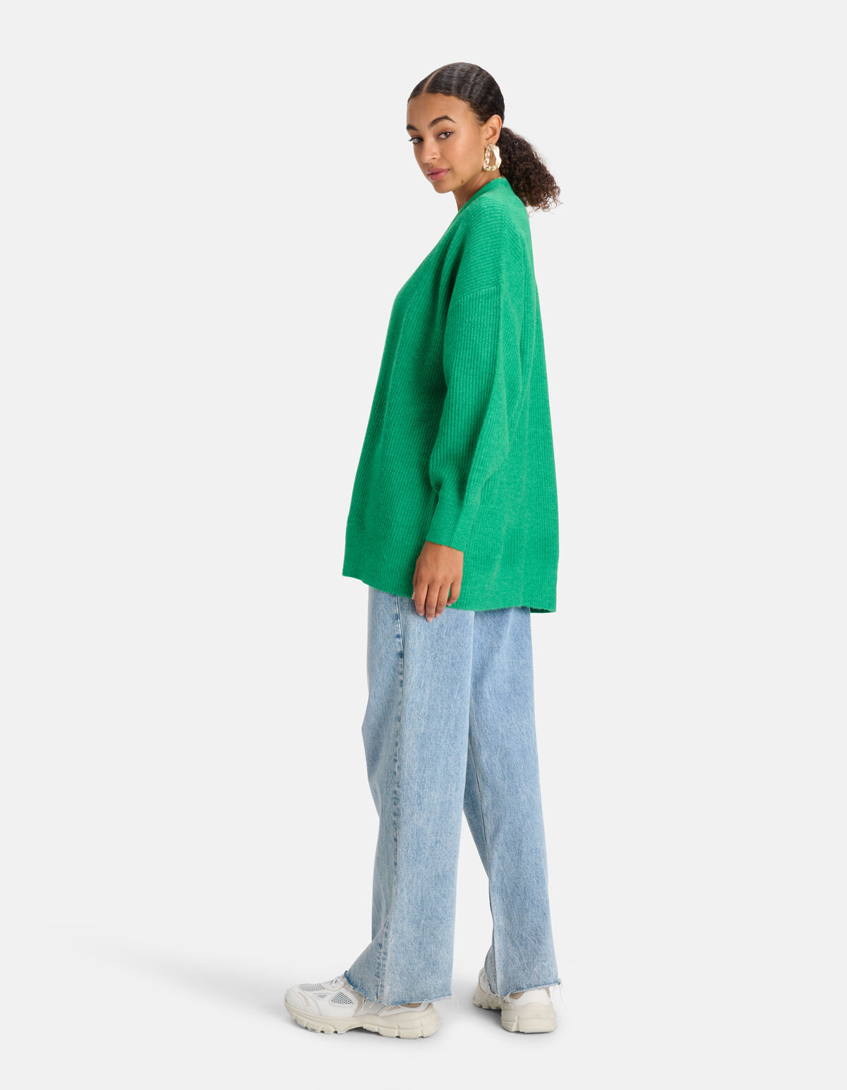 Gebreid Vest Groen SHOEBY WOMEN