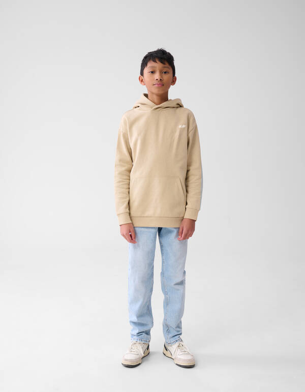 Basis Tekst Hoodie Zand SHOEBY BOYS