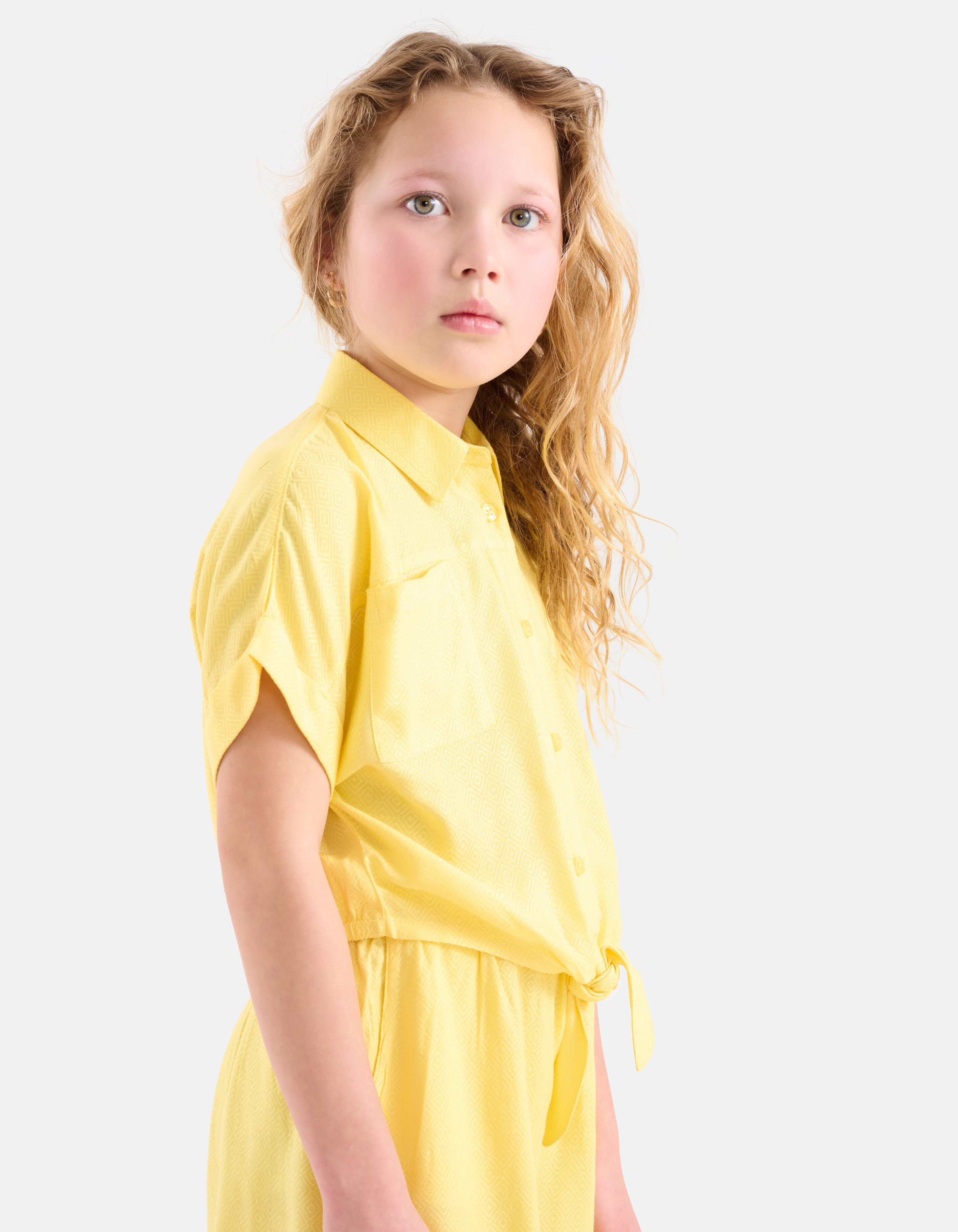 Jacquard Blouse Geel SHOEBY GIRLS