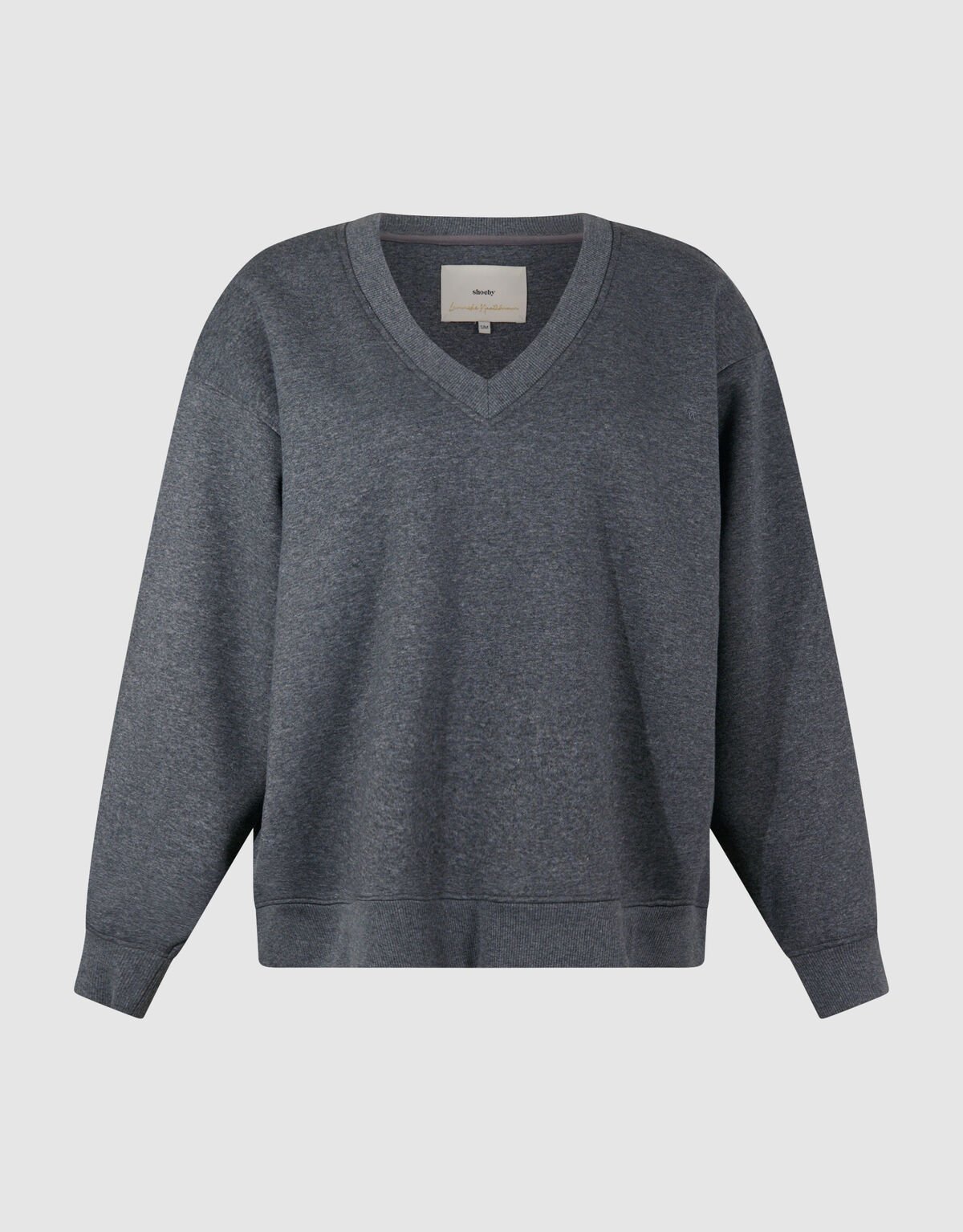 Oversized V-hals Sweater Donkergrijs By Lonneke SHOEBY WOMEN