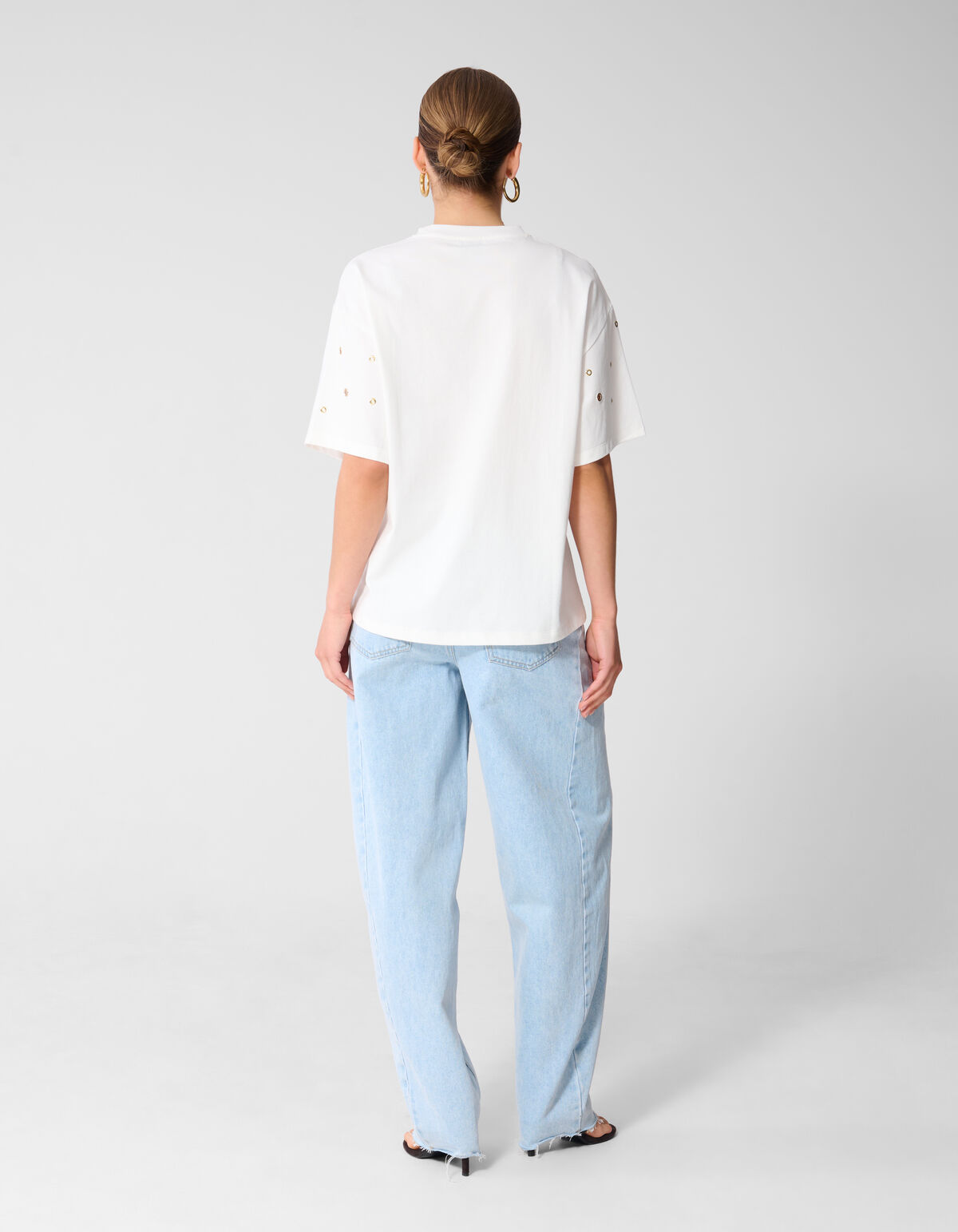 Oversized Eyelet T-shirt Wit SHOEBY WOMEN
