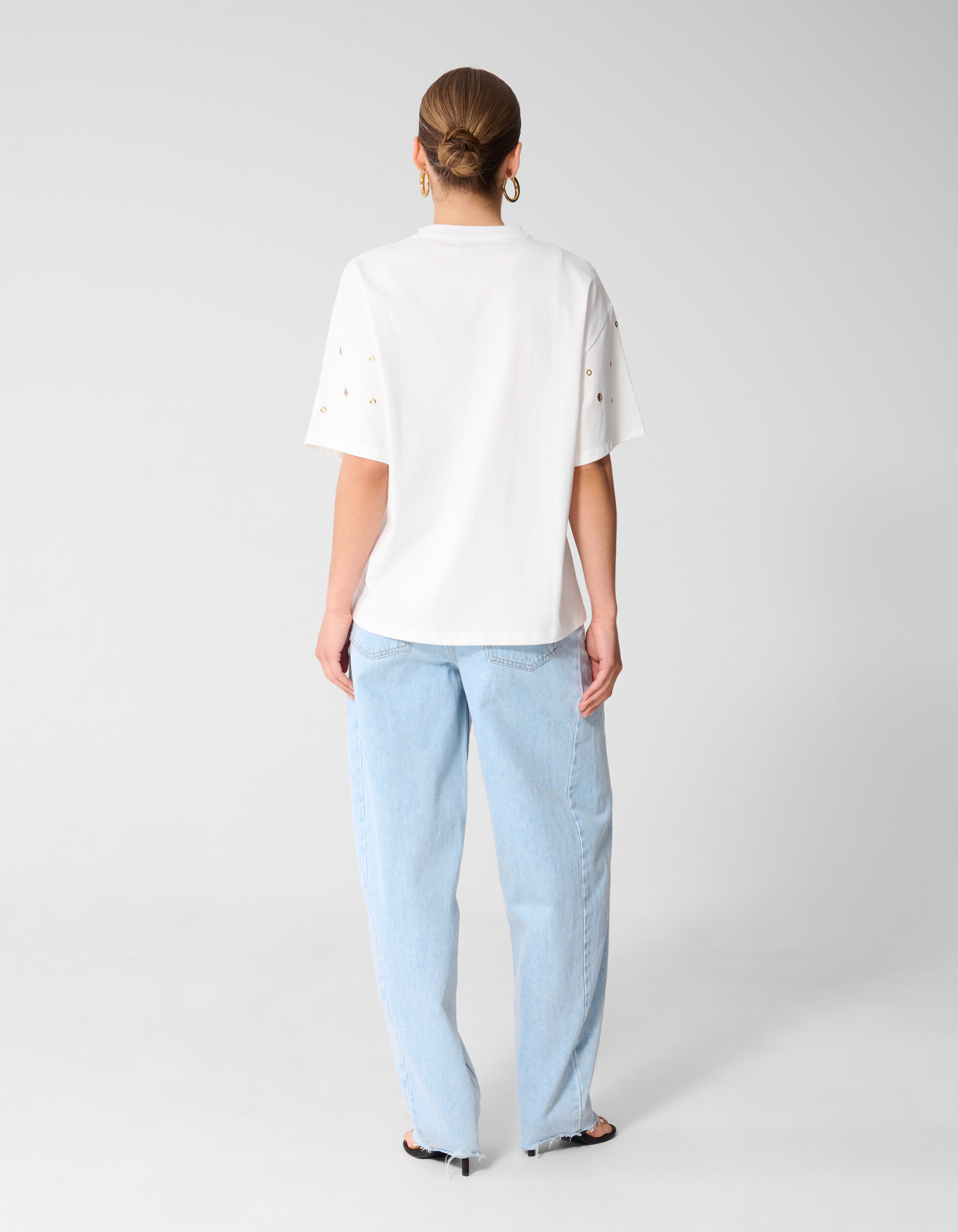Oversized Eyelet T-shirt Wit SHOEBY WOMEN
