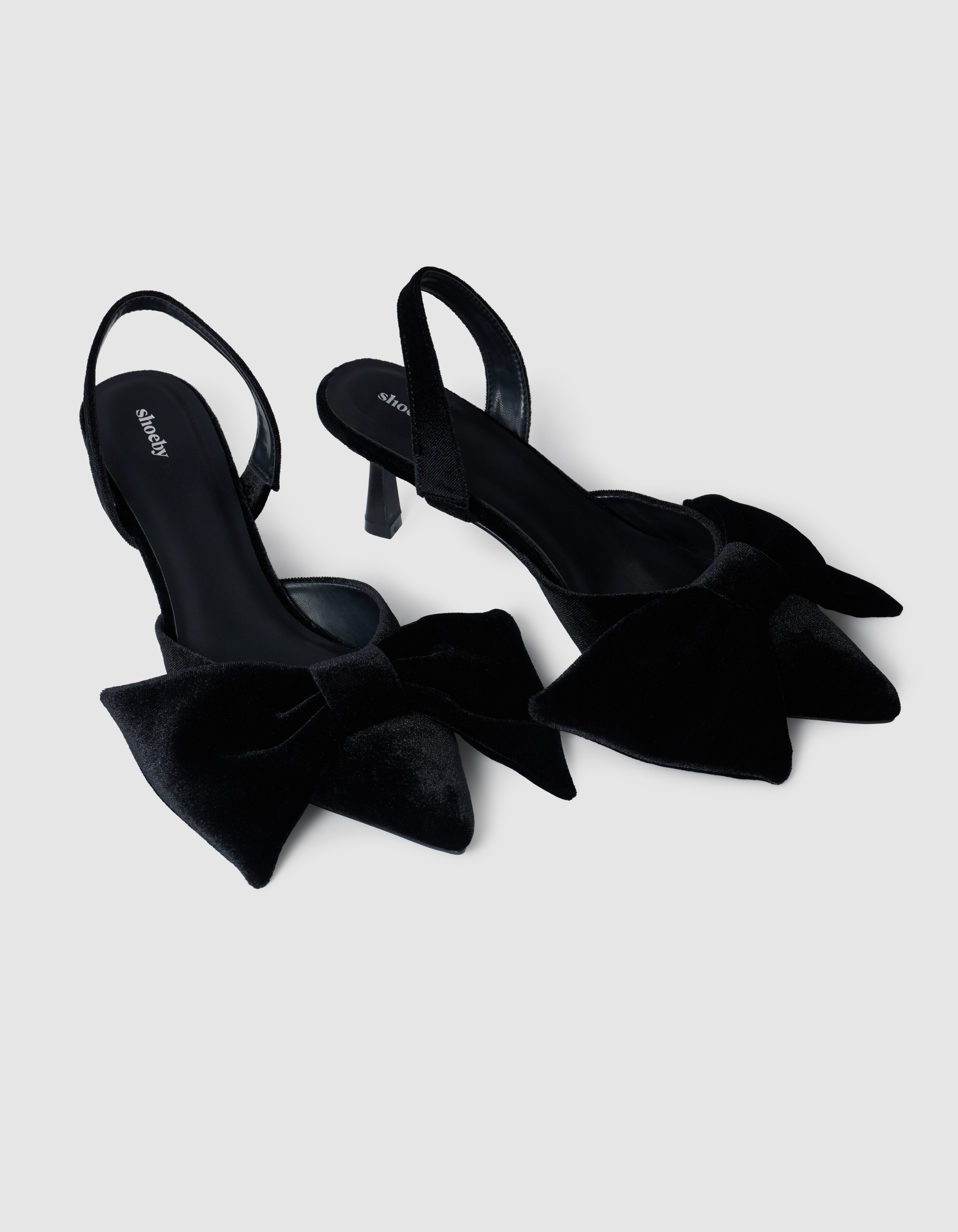 Velvet Strik Hakken Zwart SHOEBY SHOES