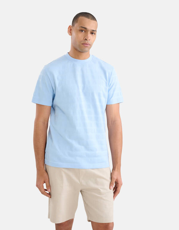 Honeycomb T-shirt Lichtblauw SHOEBY MEN