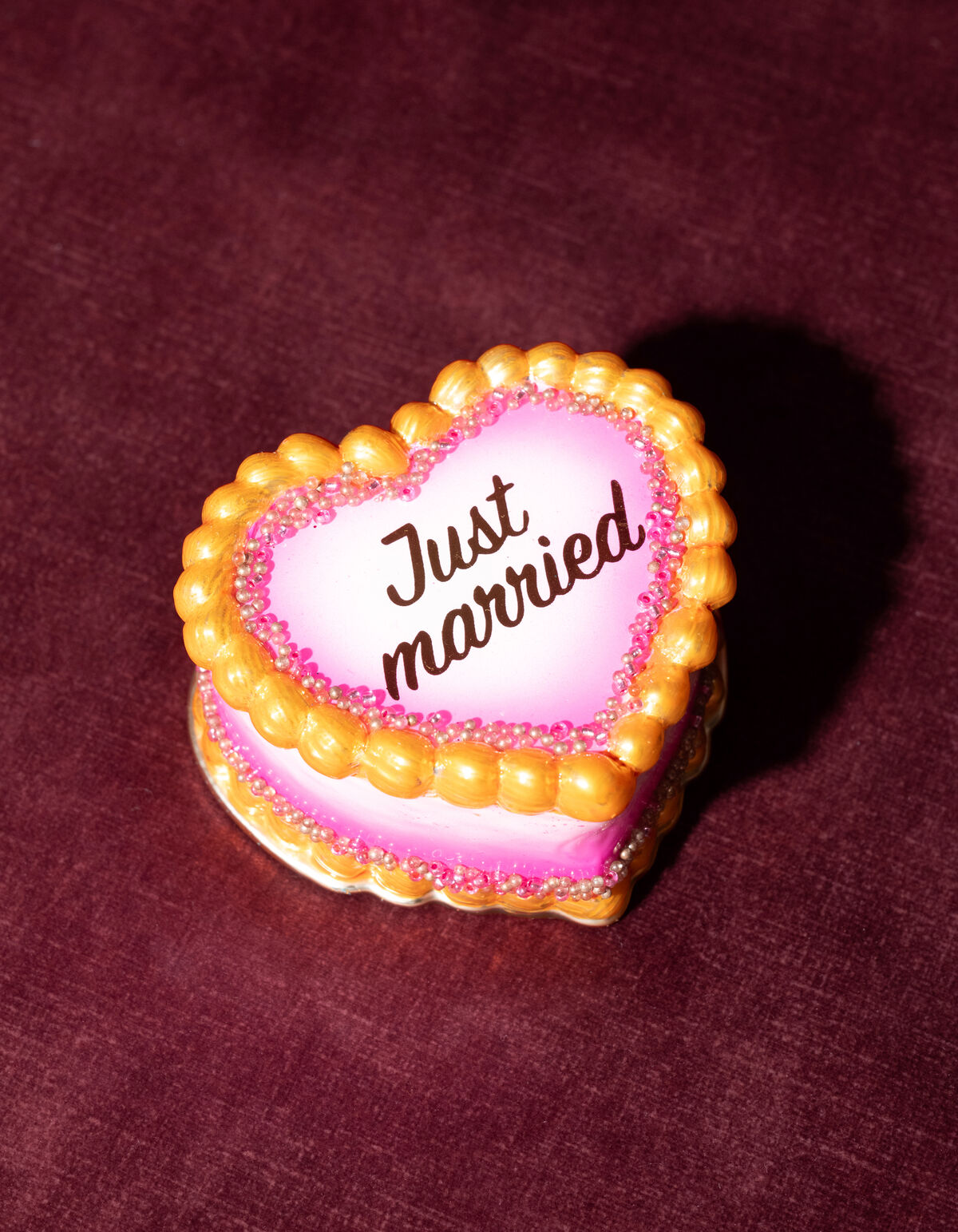 Just Married Kerstbal Roze By Fred SHOEBY ACCESSOIRES