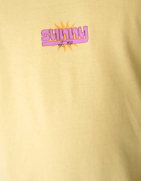 Sunny Artwork T-shirt Geel SHOEBY GIRLS