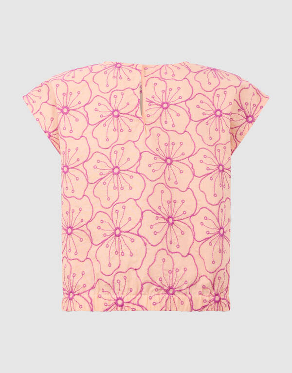 Flower Embroidery Blouse Lichtoranje SHOEBY GIRLS