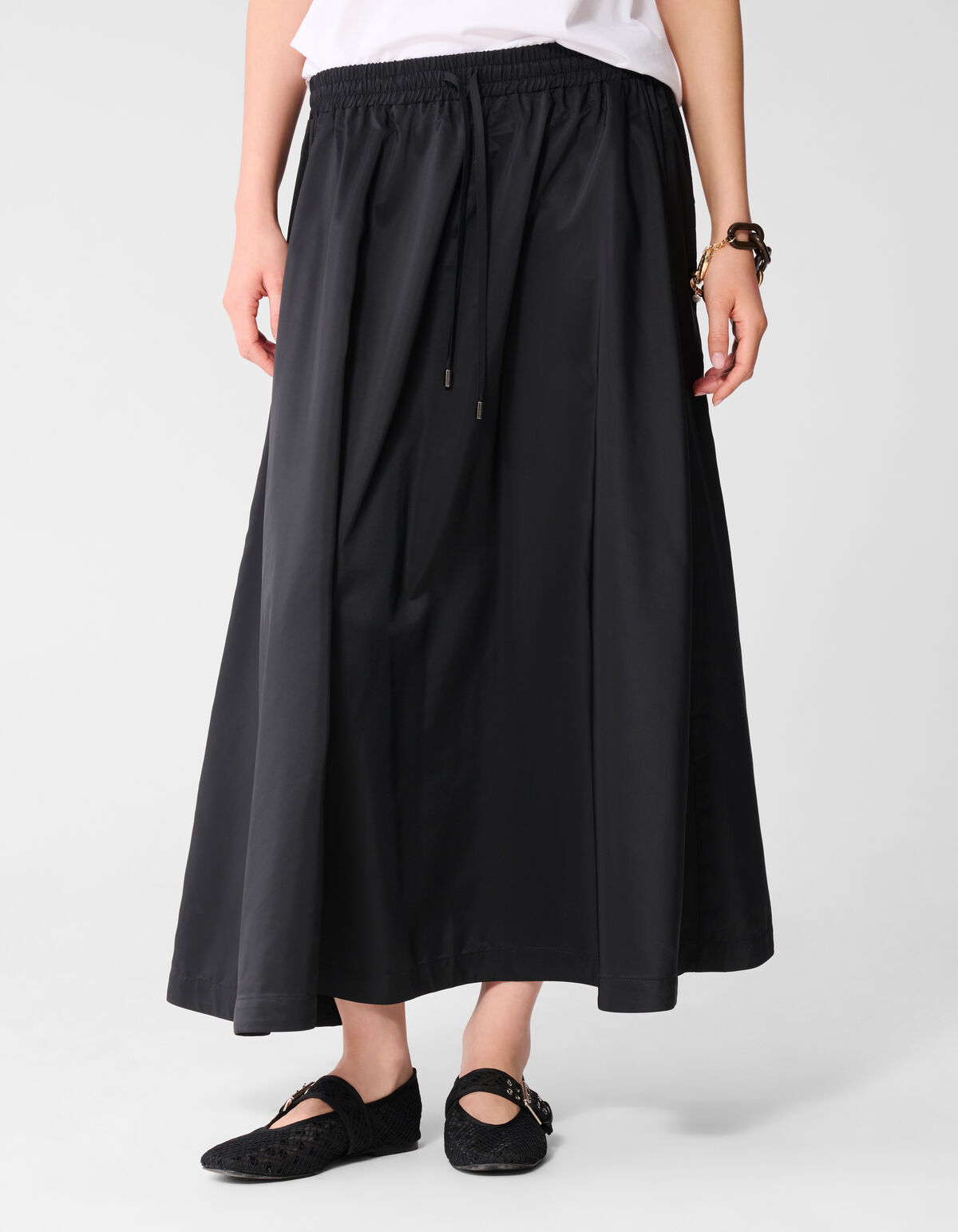 Sporty Maxi Rok Zwart SHOEBY WOMEN