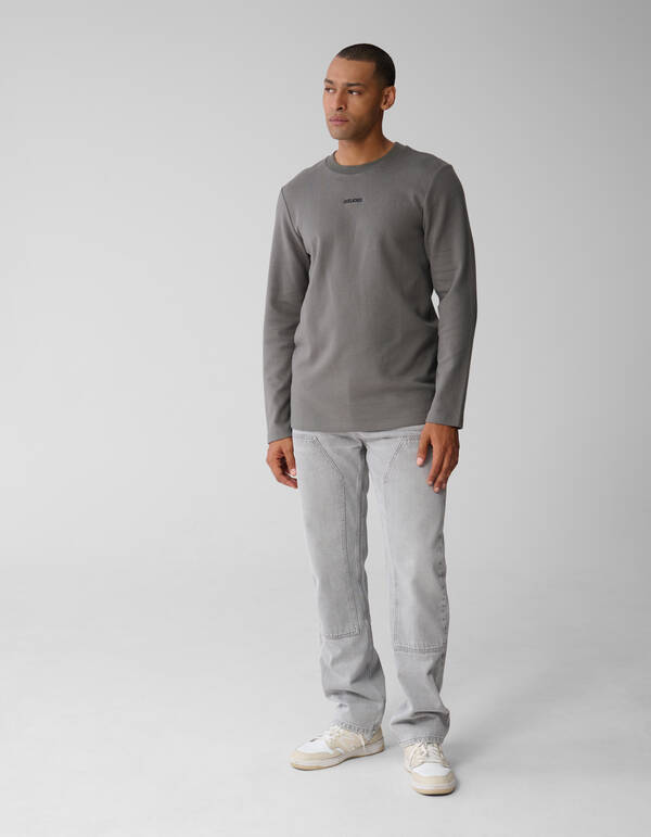 Studio Longsleeve T-shirt Donkergroen SHOEBY MEN