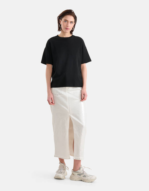 Oversized Basis T-shirt Zwart SHOEBY WOMEN
