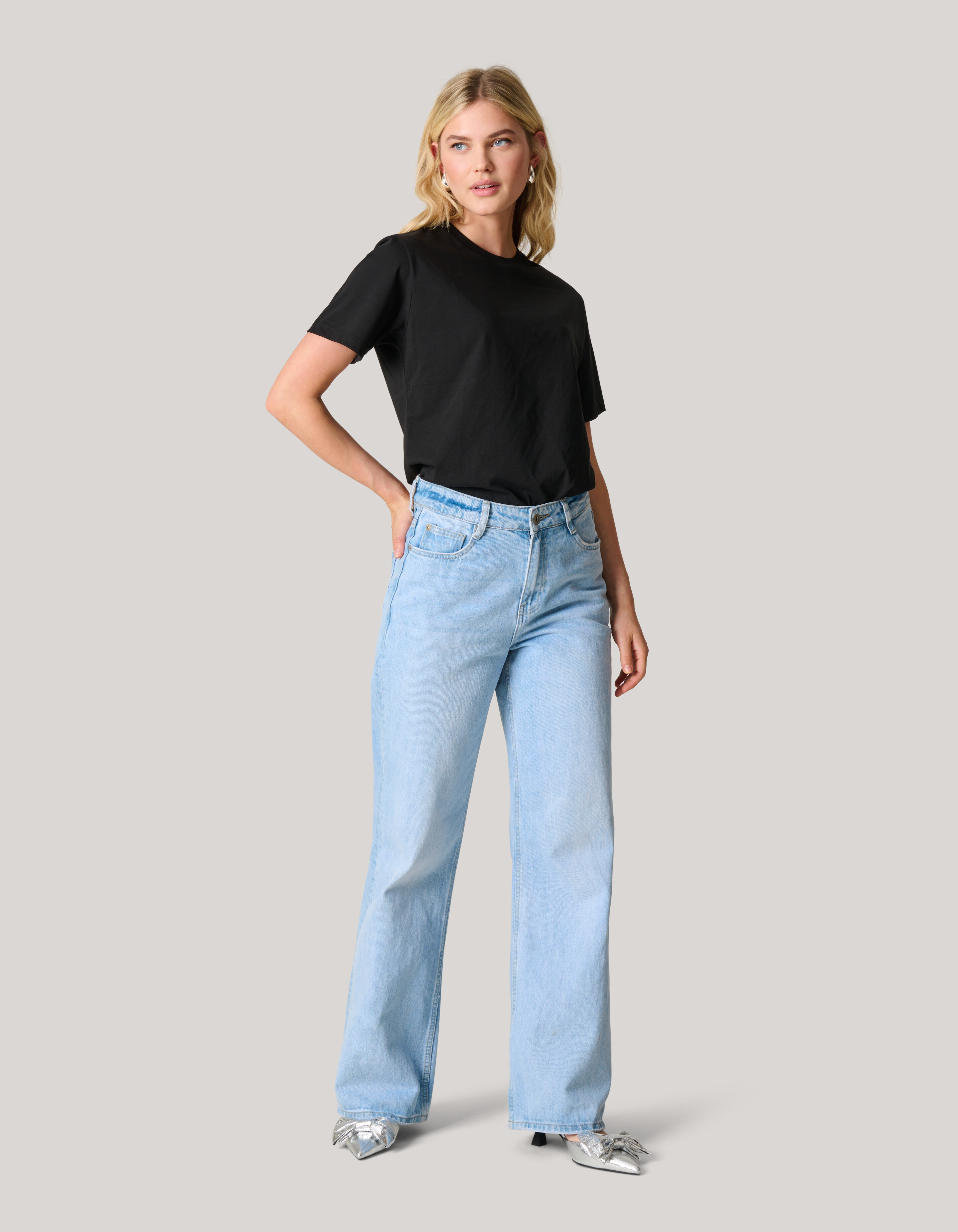 Basis T-shirt Zwart SHOEBY WOMEN