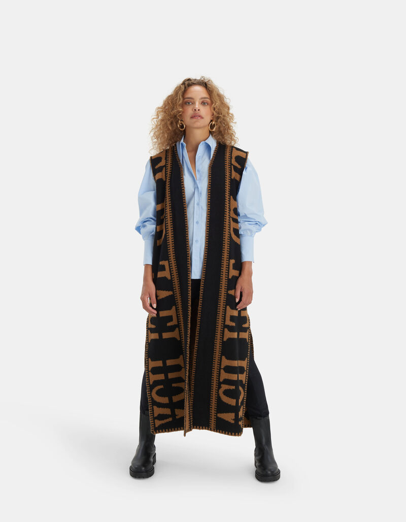 Knit Text Vest
