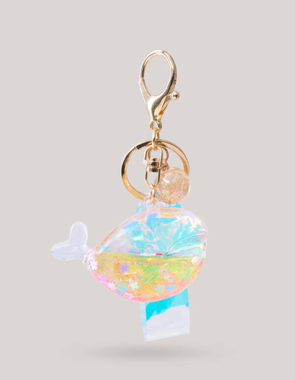 Glitter Walvis Sleutelhanger Oranje SHOEBY ACCESSOIRES