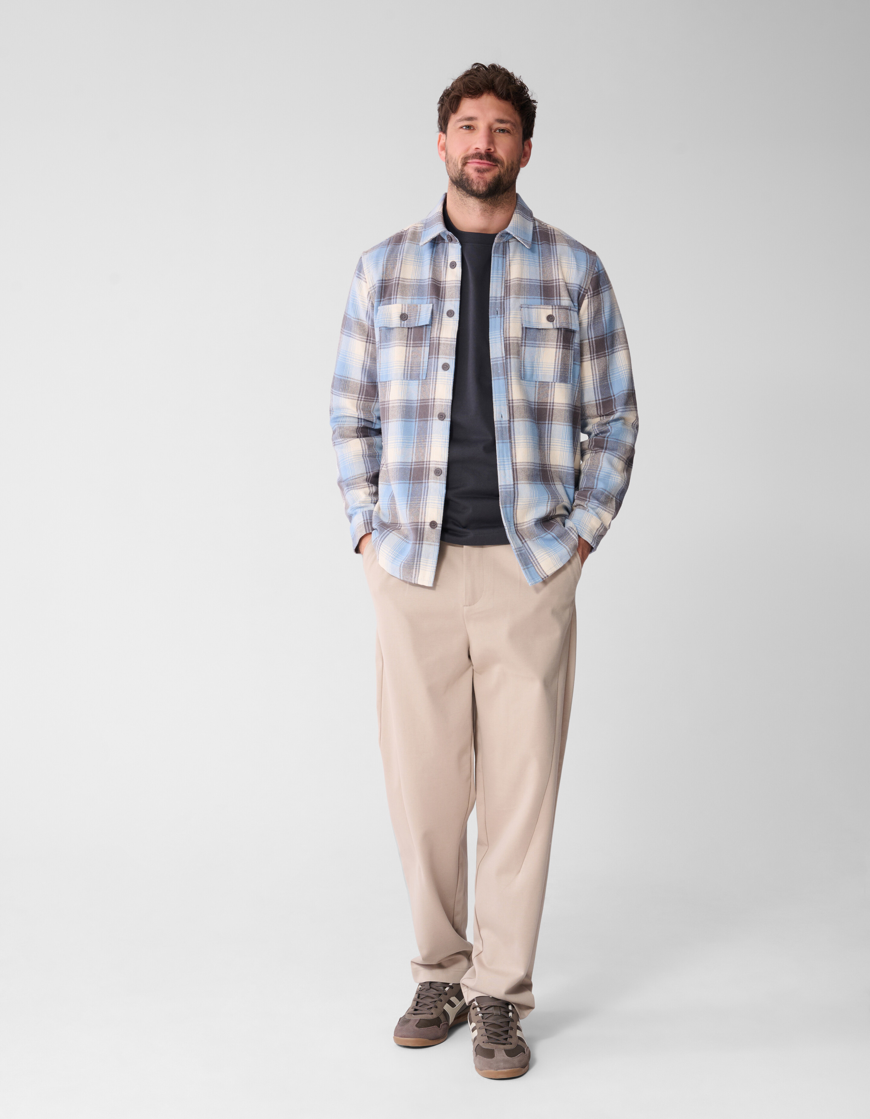 Ruiten Overhemd Lichtblauw SHOEBY MEN