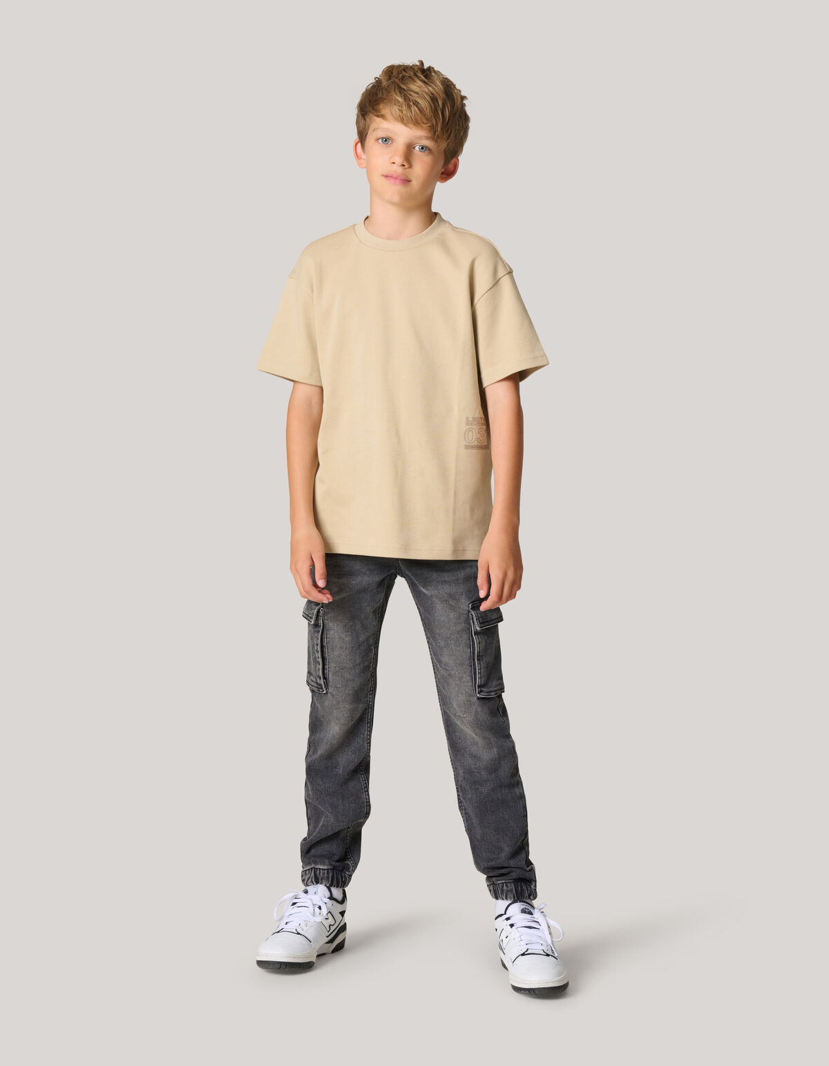 Heavy Basis T-shirt Beige SHOEBY BOYS