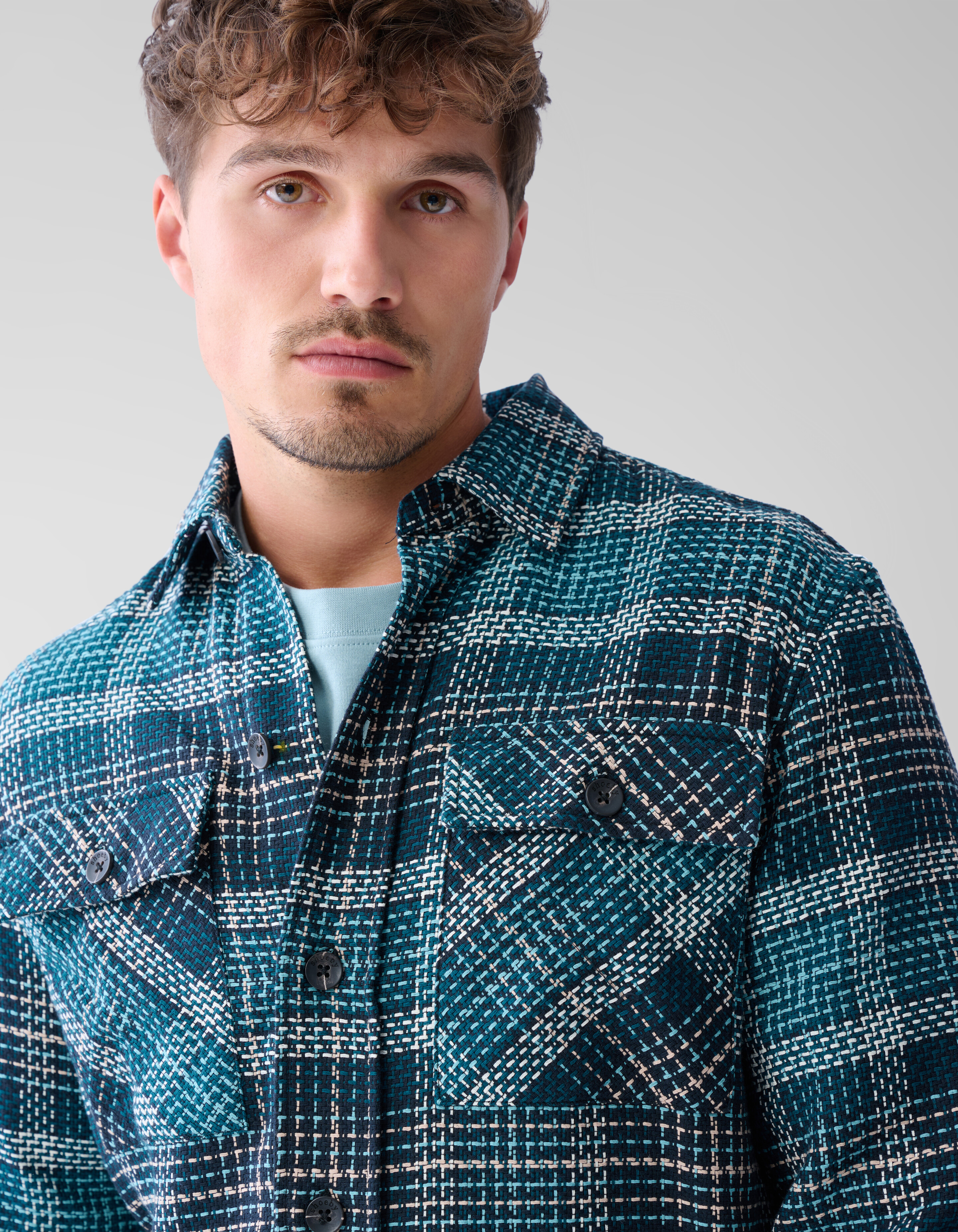 Heavy Ruiten Overshirt Groen SHOEBY MEN