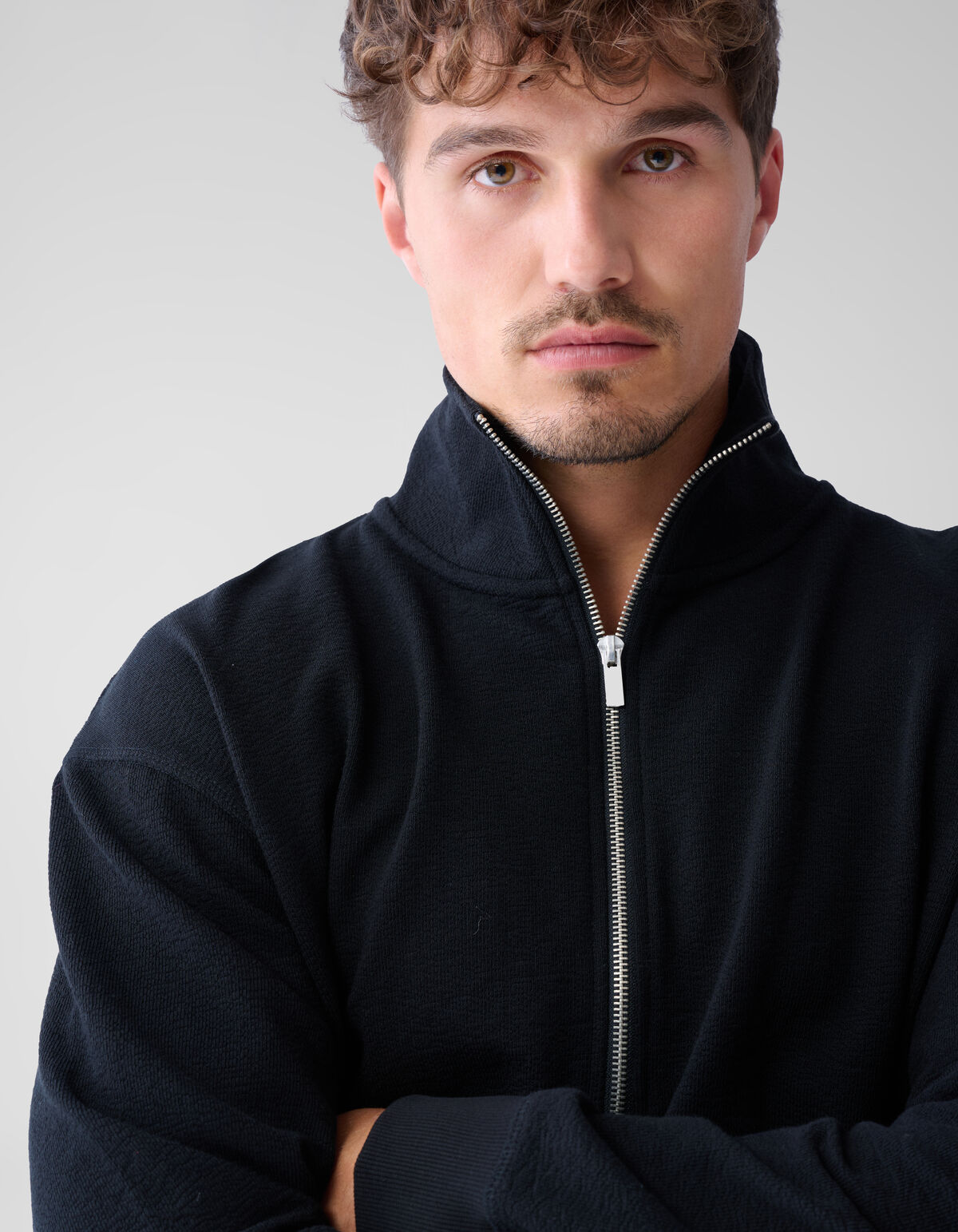 Zipper Sweater Zwart SHOEBY MEN