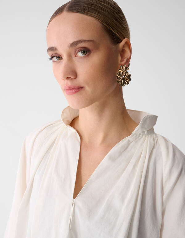 Oversized Smock Sleeve Blouse Wit SHOEBY WOMEN