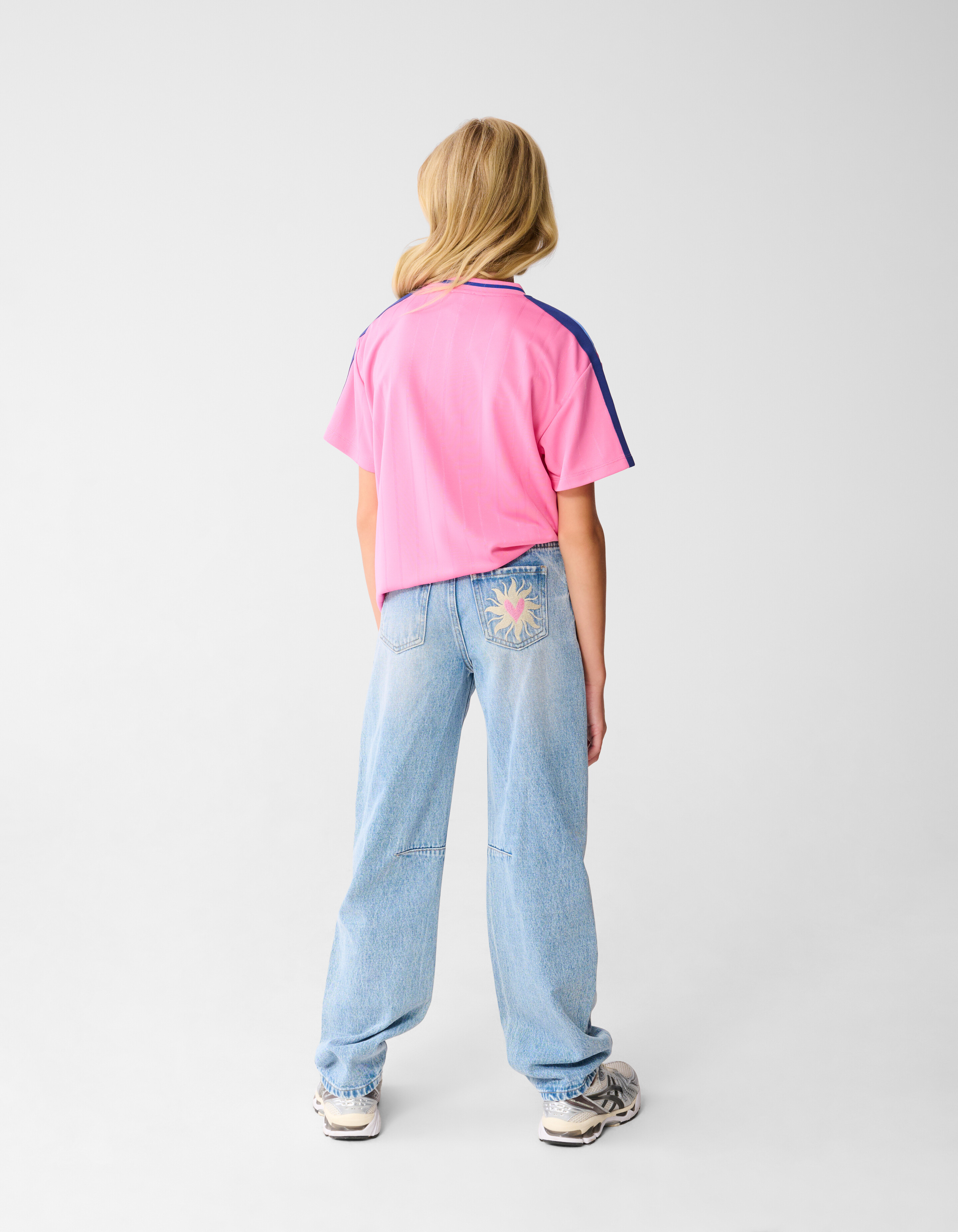 Barrel Wide Leg Jeans Blauw SHOEBY GIRLS