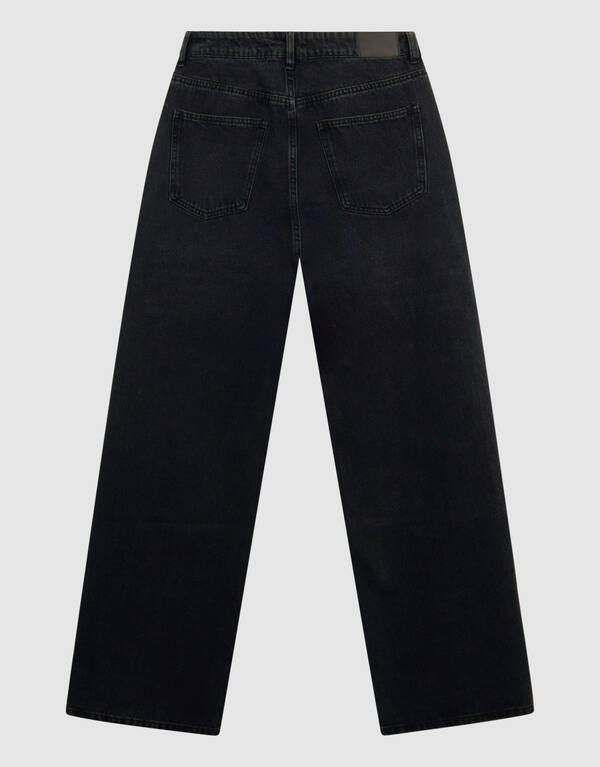 Baggy Fit Jeans Donkergrijs SHOEBY WOMEN