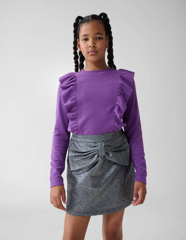 Kabel Ruffle Top Paars SHOEBY GIRLS