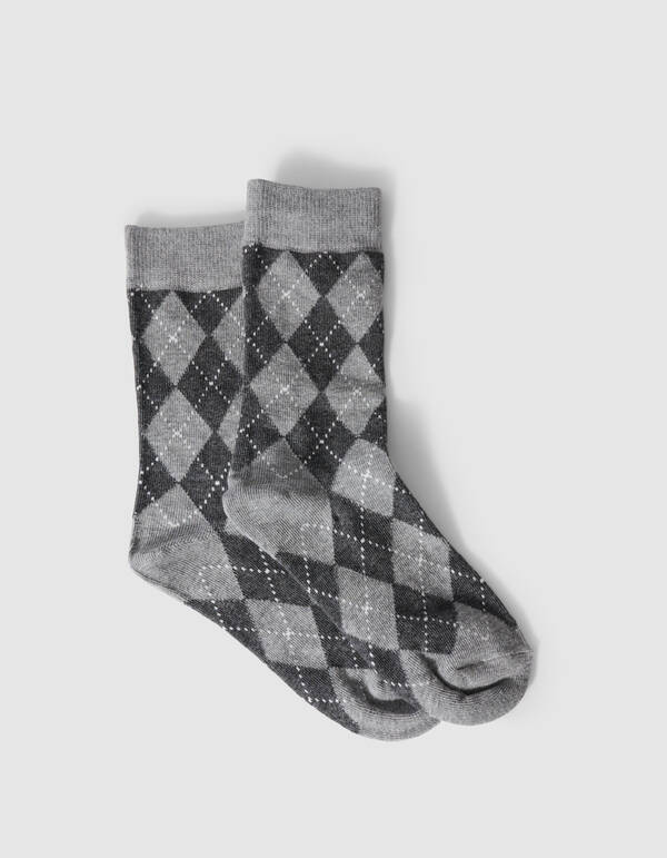 Ruiten Sokken Grijs SHOEBY ACCESSOIRES