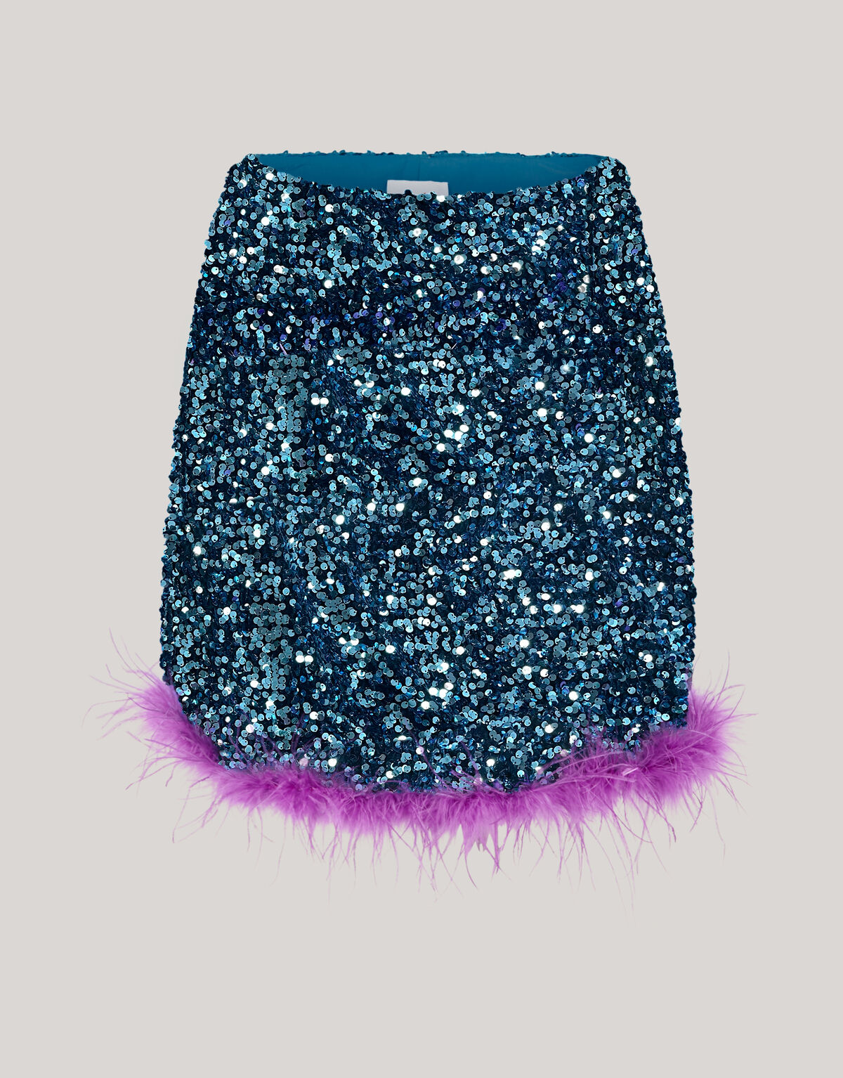 Pailletten Mini Rok Blauw SHOEBY WOMEN