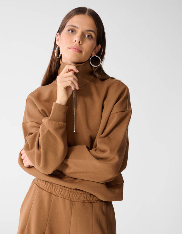 Oversized Zipper Sweater Bruin SHOEBY WOMEN