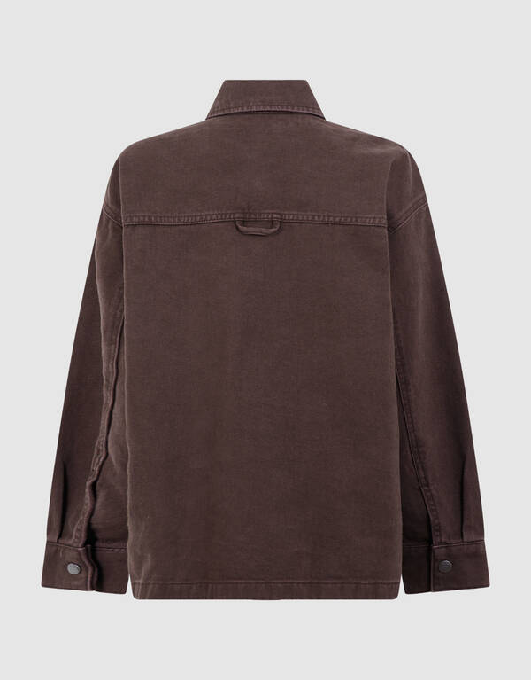 Oversized Denim Overshirt Donkerbruin SHOEBY BOYS