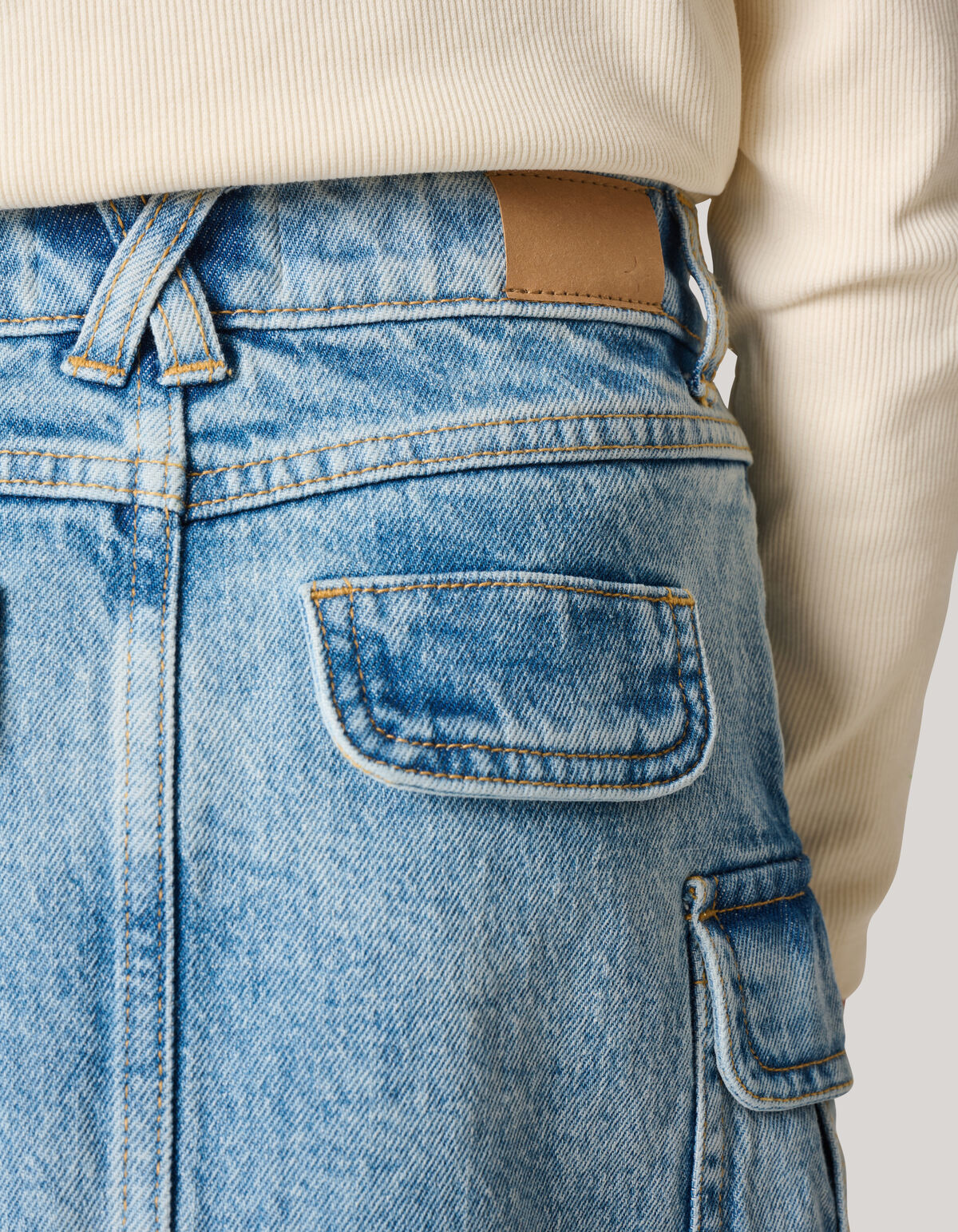 Denim Cargo Rok Blauw SHOEBY GIRLS