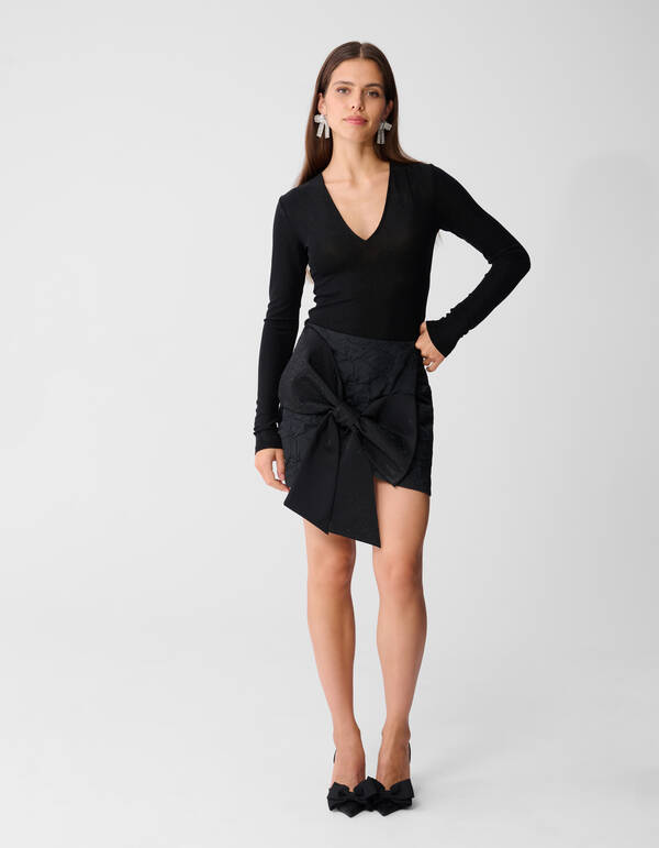 Strik Mini Rok Zwart SHOEBY WOMEN