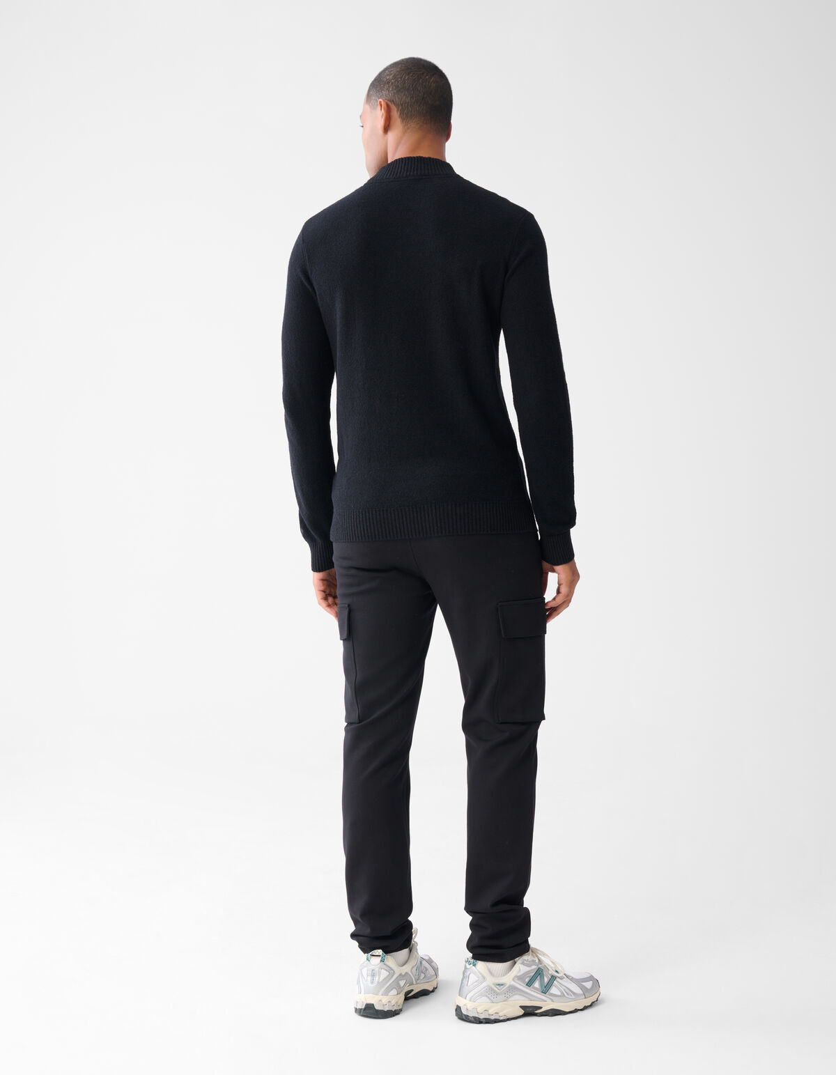 Bouclé Trui Zwart SHOEBY MEN