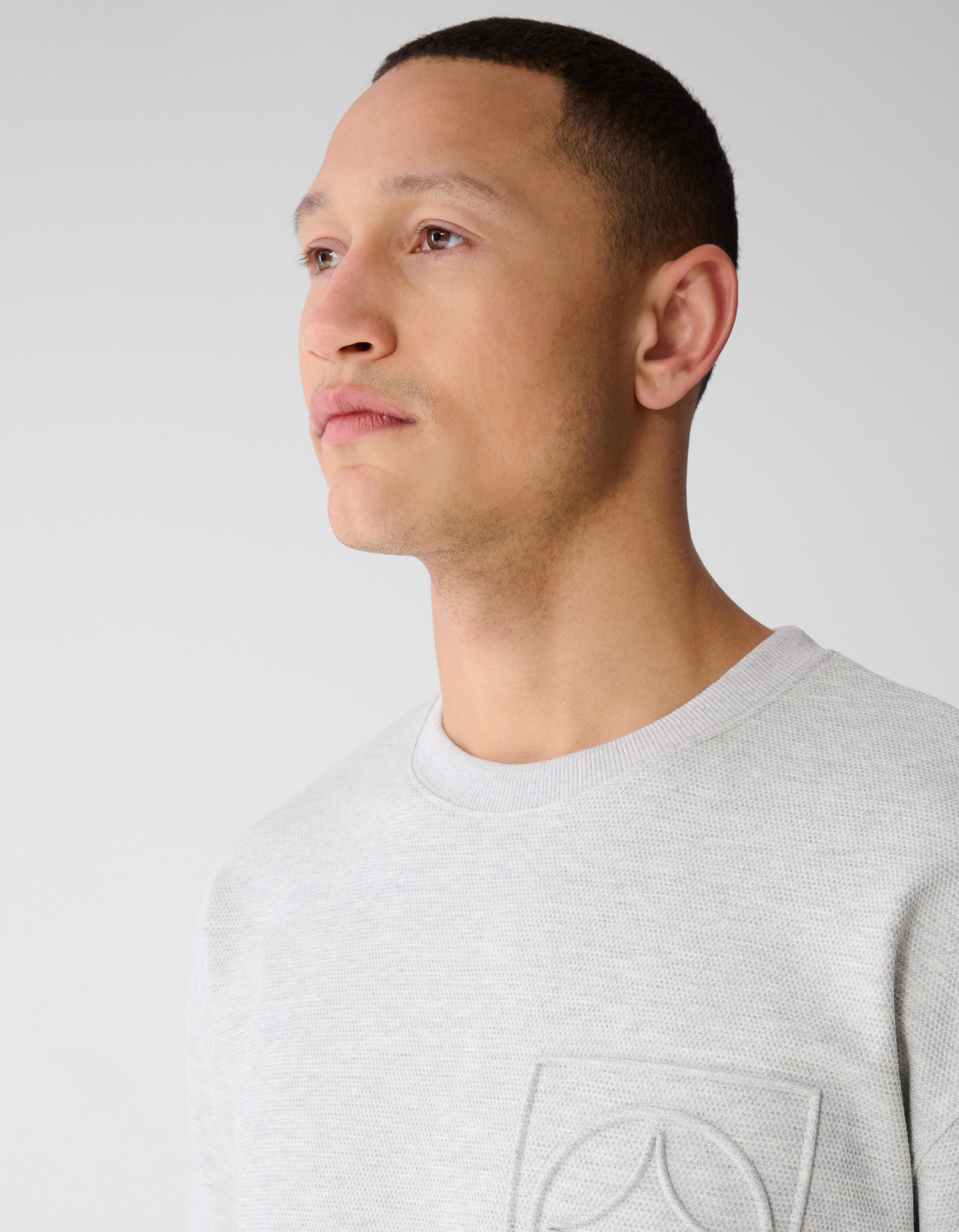 Logo Pocket T-shirt Lichtgrijs SHOEBY MEN