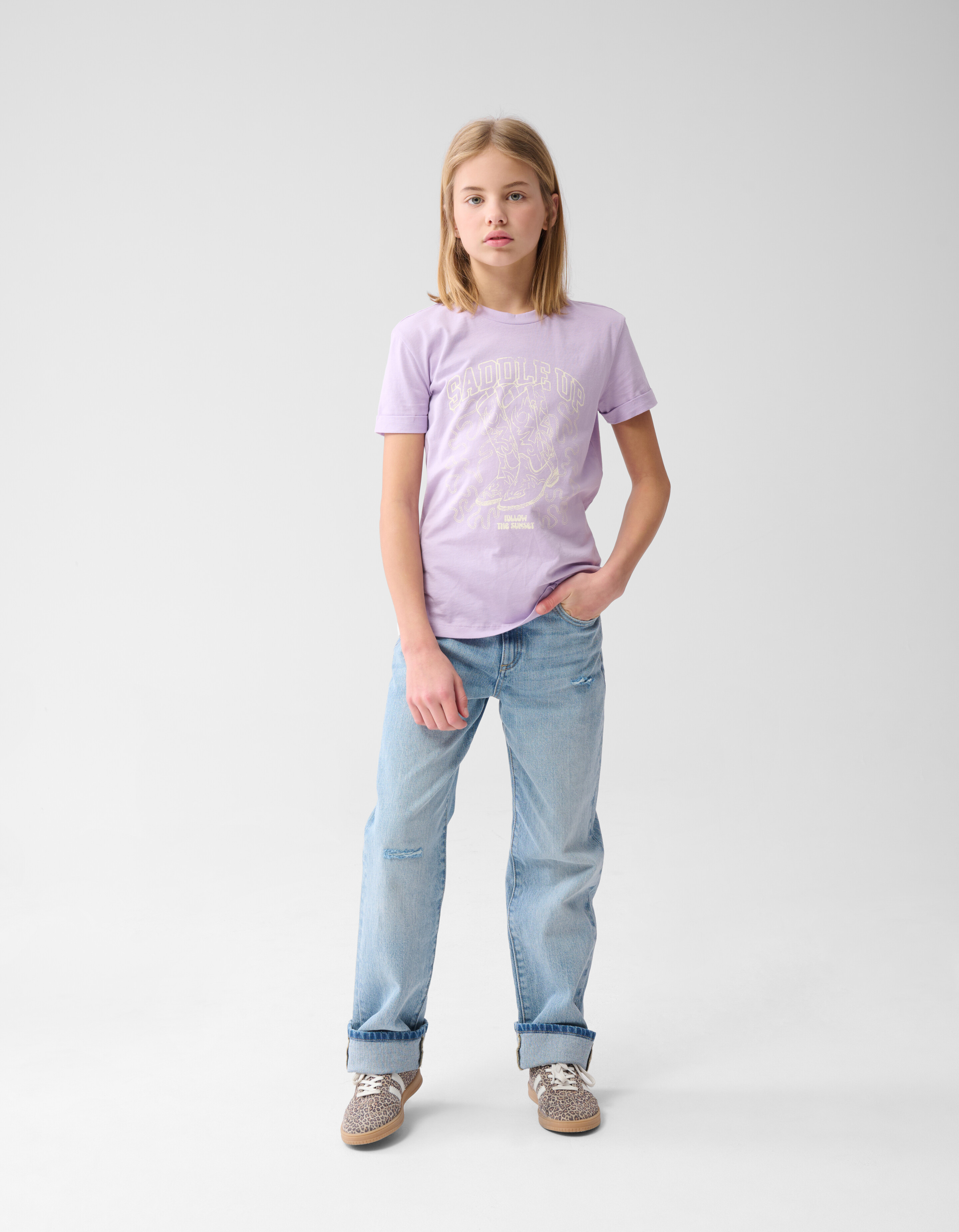 Artwork T-shirt Lichtpaars SHOEBY GIRLS