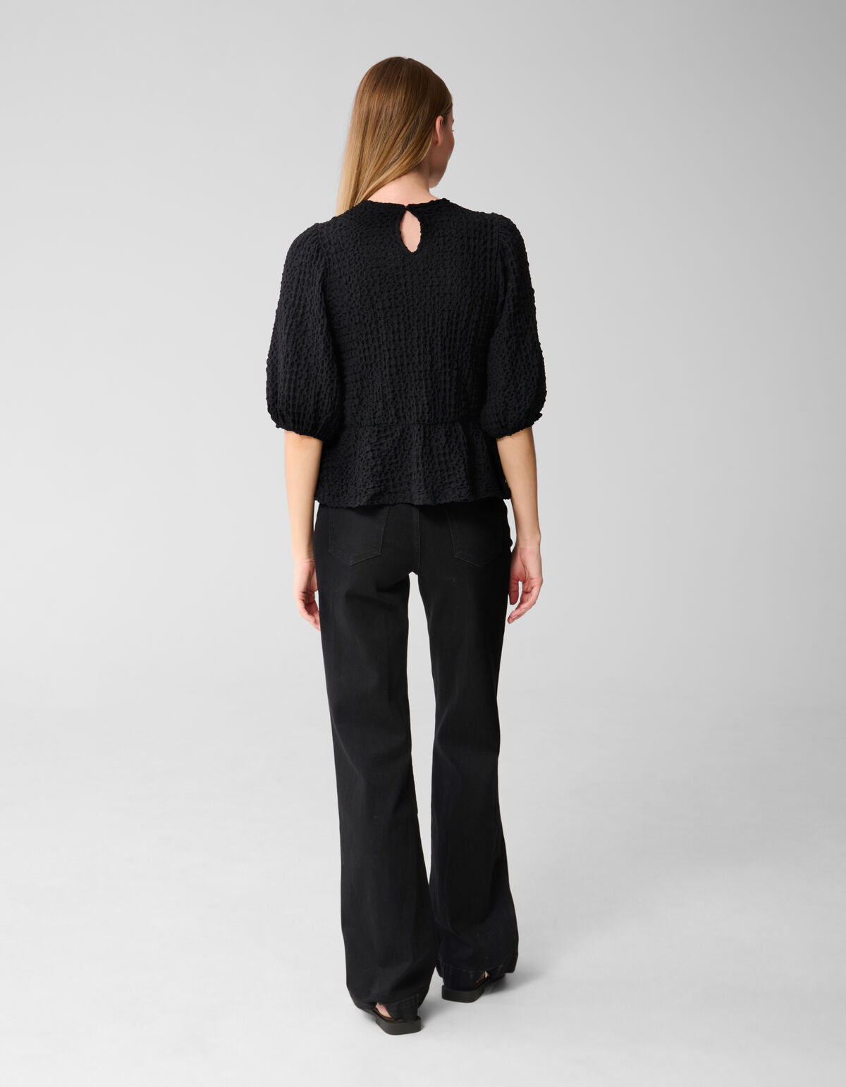 Crinkle Top Zwart SHOEBY WOMEN