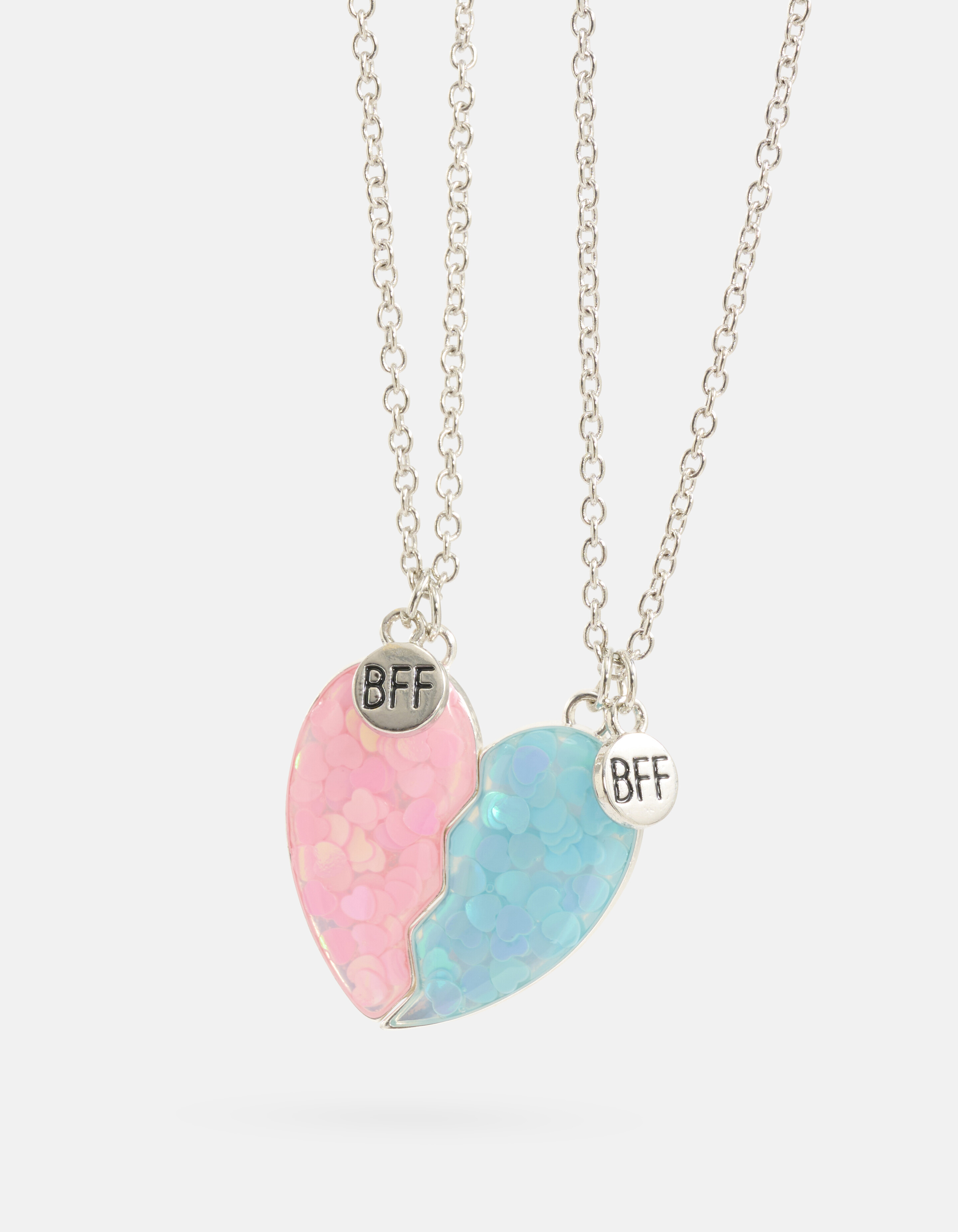 BFF Hart Ketting Set Zilver SHOEBY ACCESSOIRES