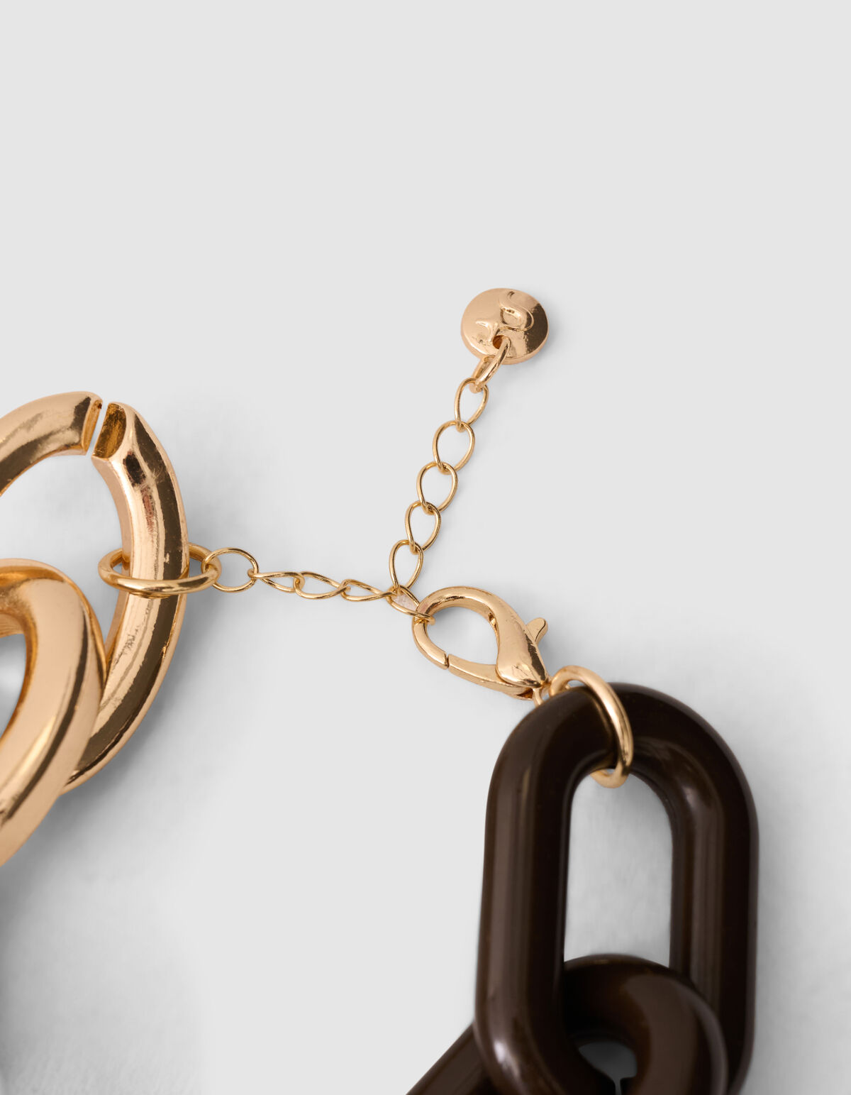 Bulky Chain Armband Goud/Bruin SHOEBY ACCESSOIRES